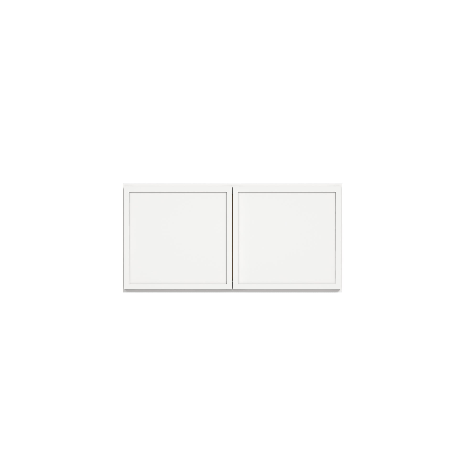 Slim Dove White RTA 30"-36"W x 12"D x 15"H Wall Cabinet with 2 Doors