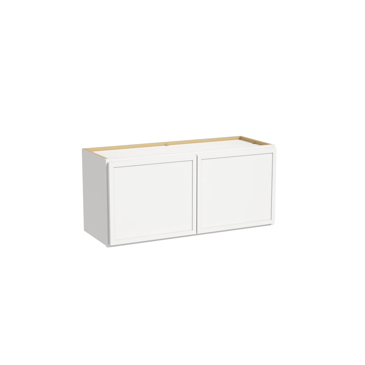 Slim Dove White RTA 30"-36"W x 12"D x 15"H Wall Cabinet with 2 Doors