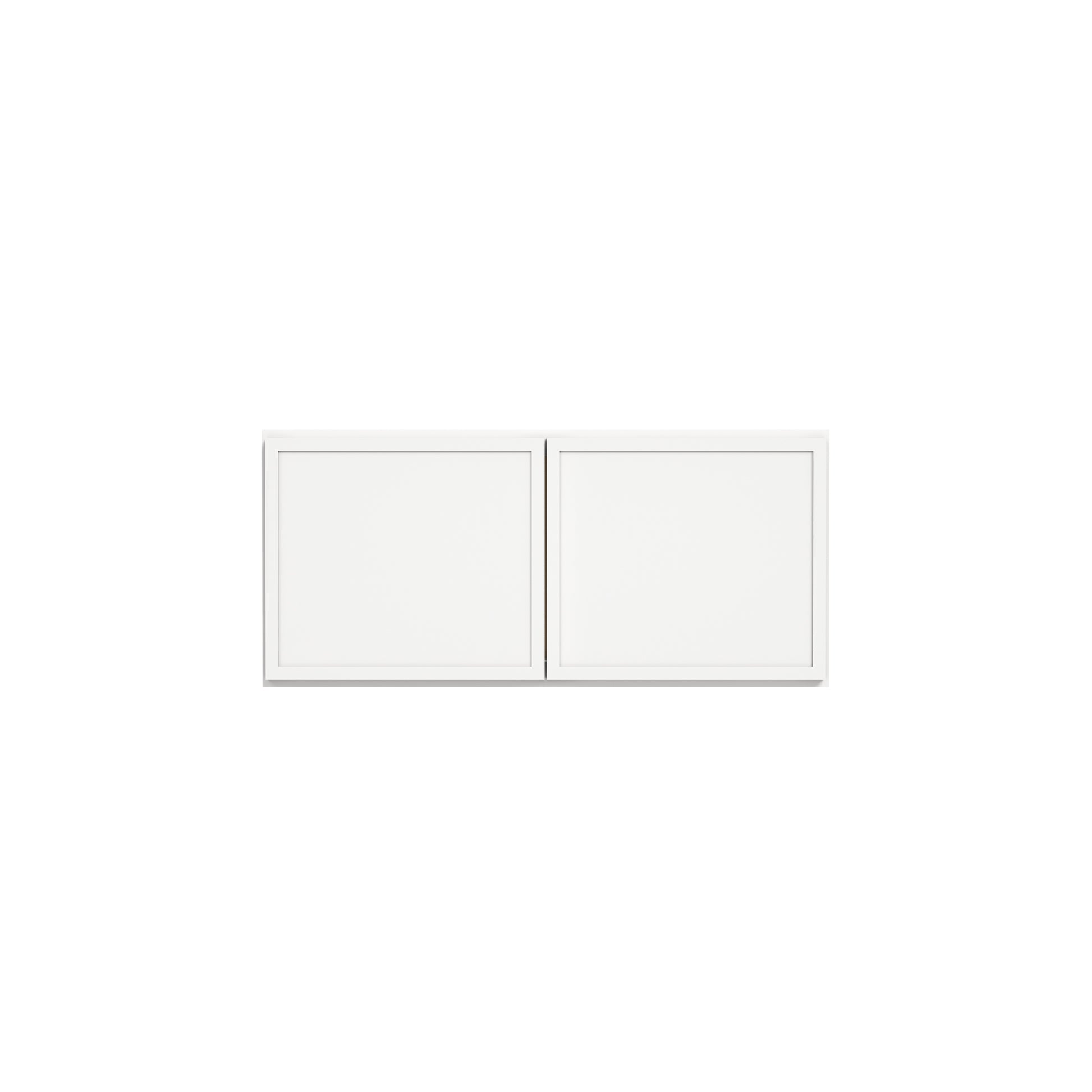 Slim Dove White RTA 30"-36"W x 12"D x 15"H Wall Cabinet with 2 Doors
