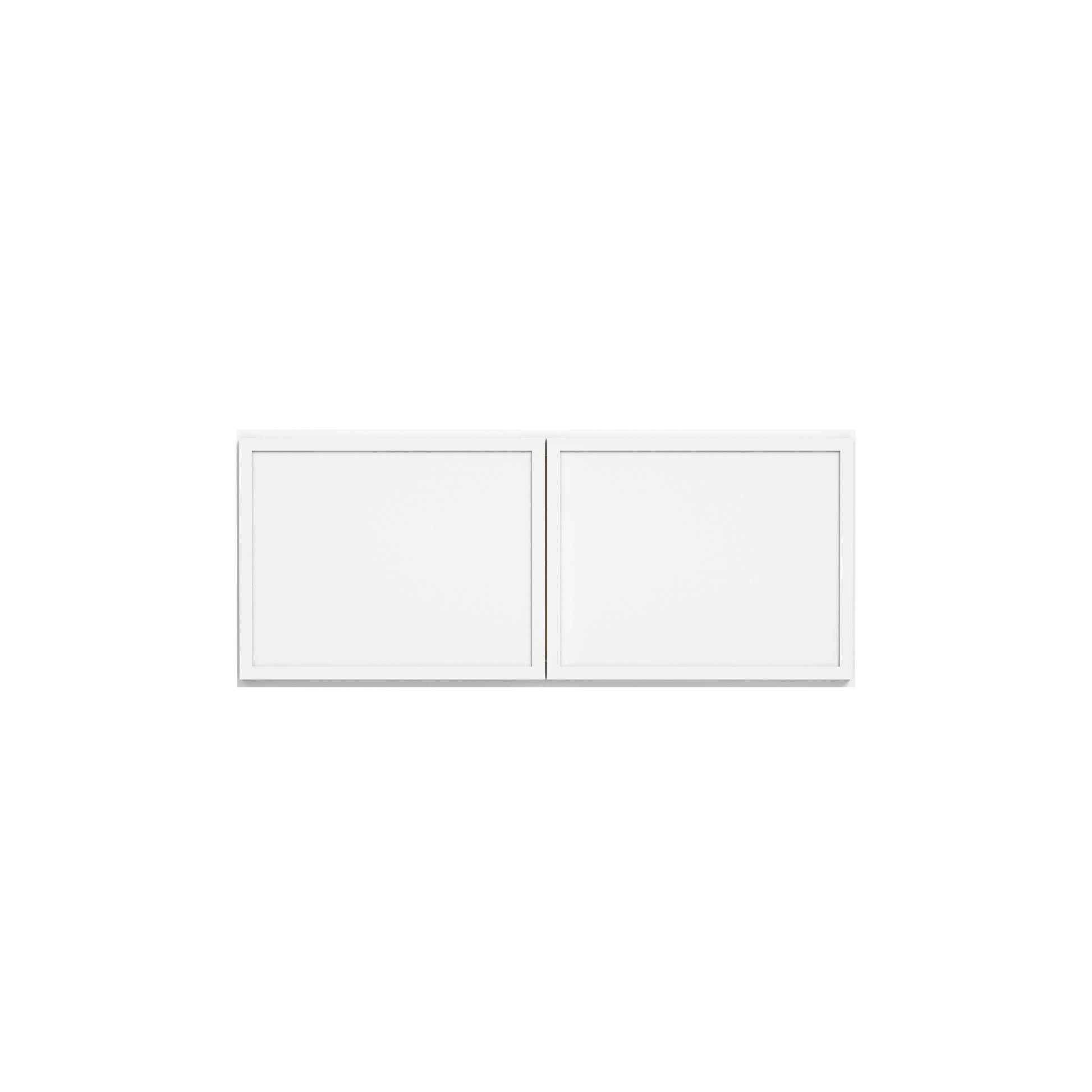 Slim Dove White RTA 30"-36"W x 12"D x 15"H Wall Cabinet with 2 Doors