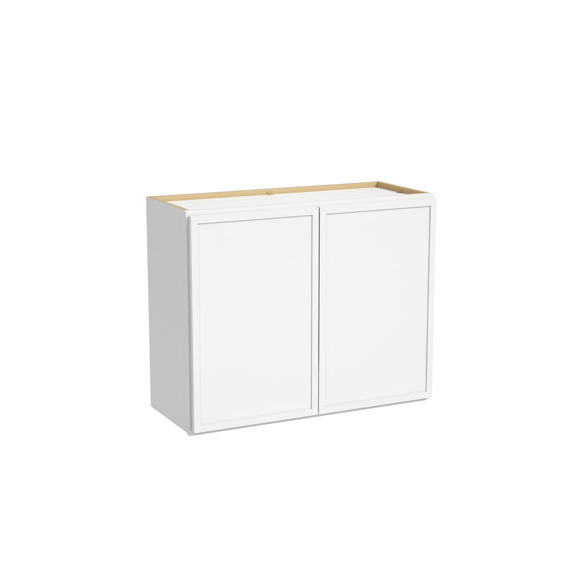 Slim Dove White RTA 30"-36"W x 12"D x 24"H Wall Cabinet with 2 Doors & 1 Shelf