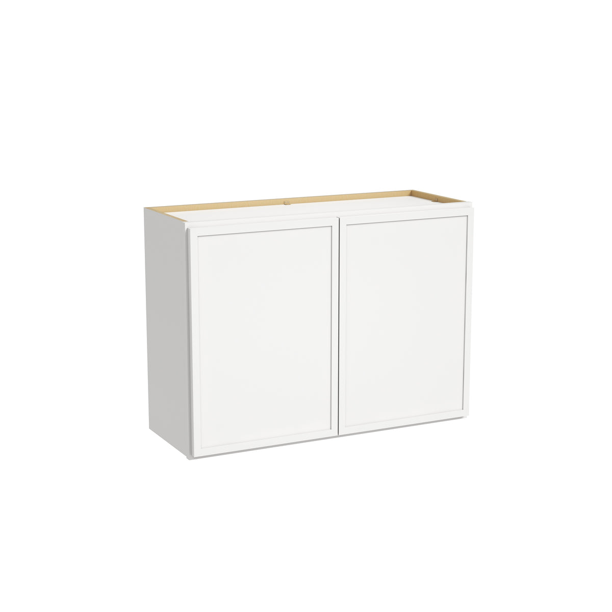 Slim Dove White RTA 30"-36"W x 12"D x 24"H Wall Cabinet with 2 Doors & 1 Shelf