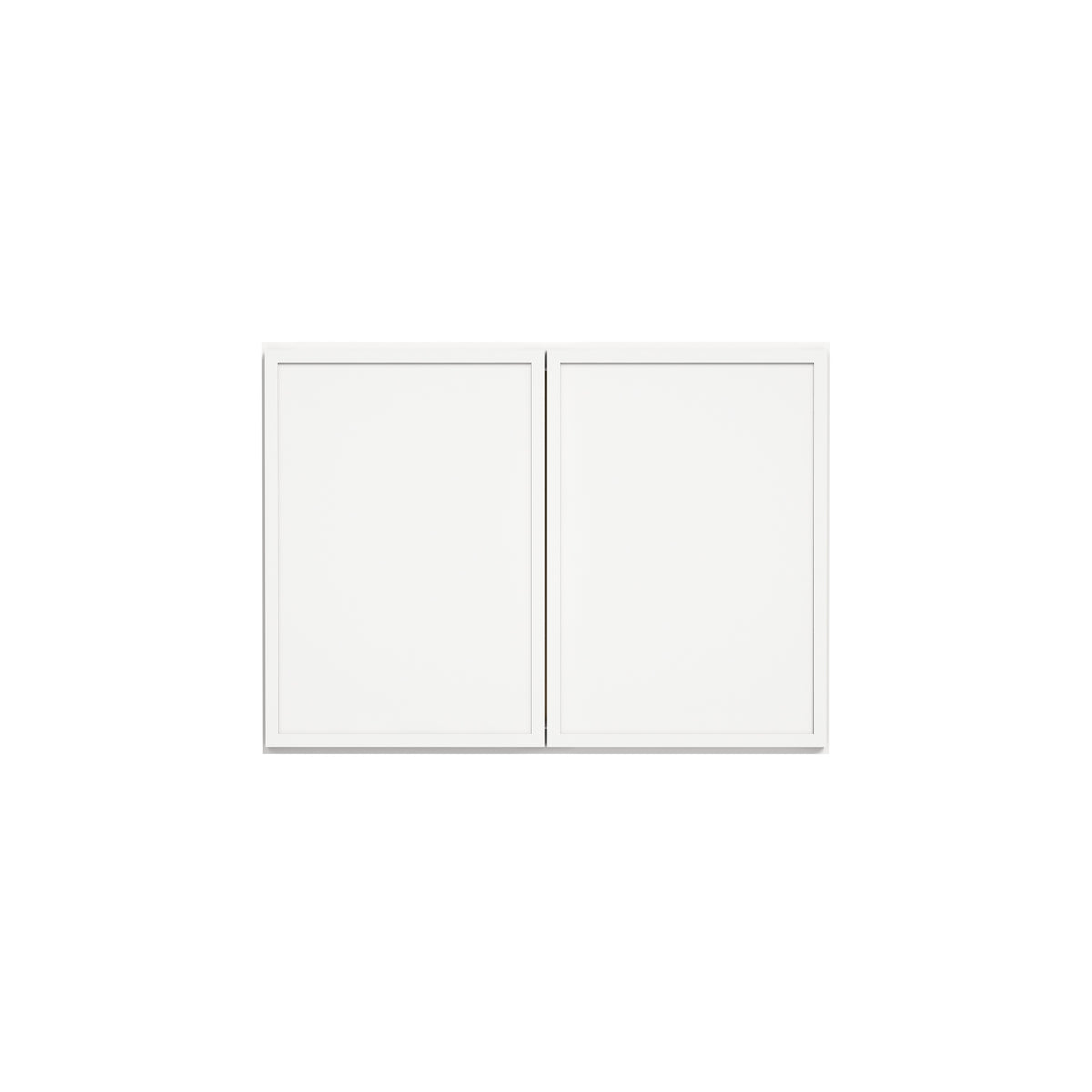 Slim Dove White RTA 30"-36"W x 12"D x 24"H Wall Cabinet with 2 Doors & 1 Shelf