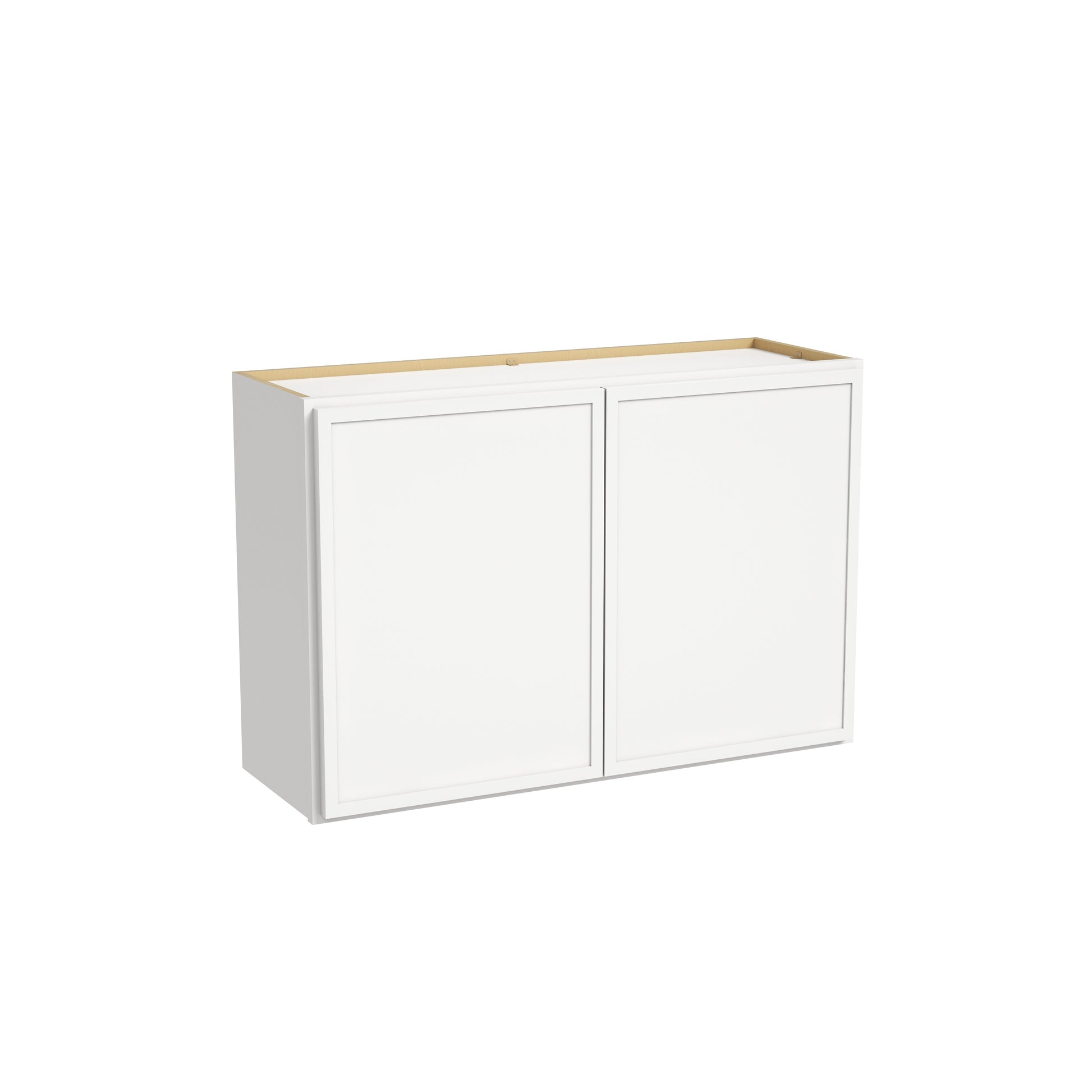 Slim Dove White RTA 30"-36"W x 12"D x 24"H Wall Cabinet with 2 Doors & 1 Shelf