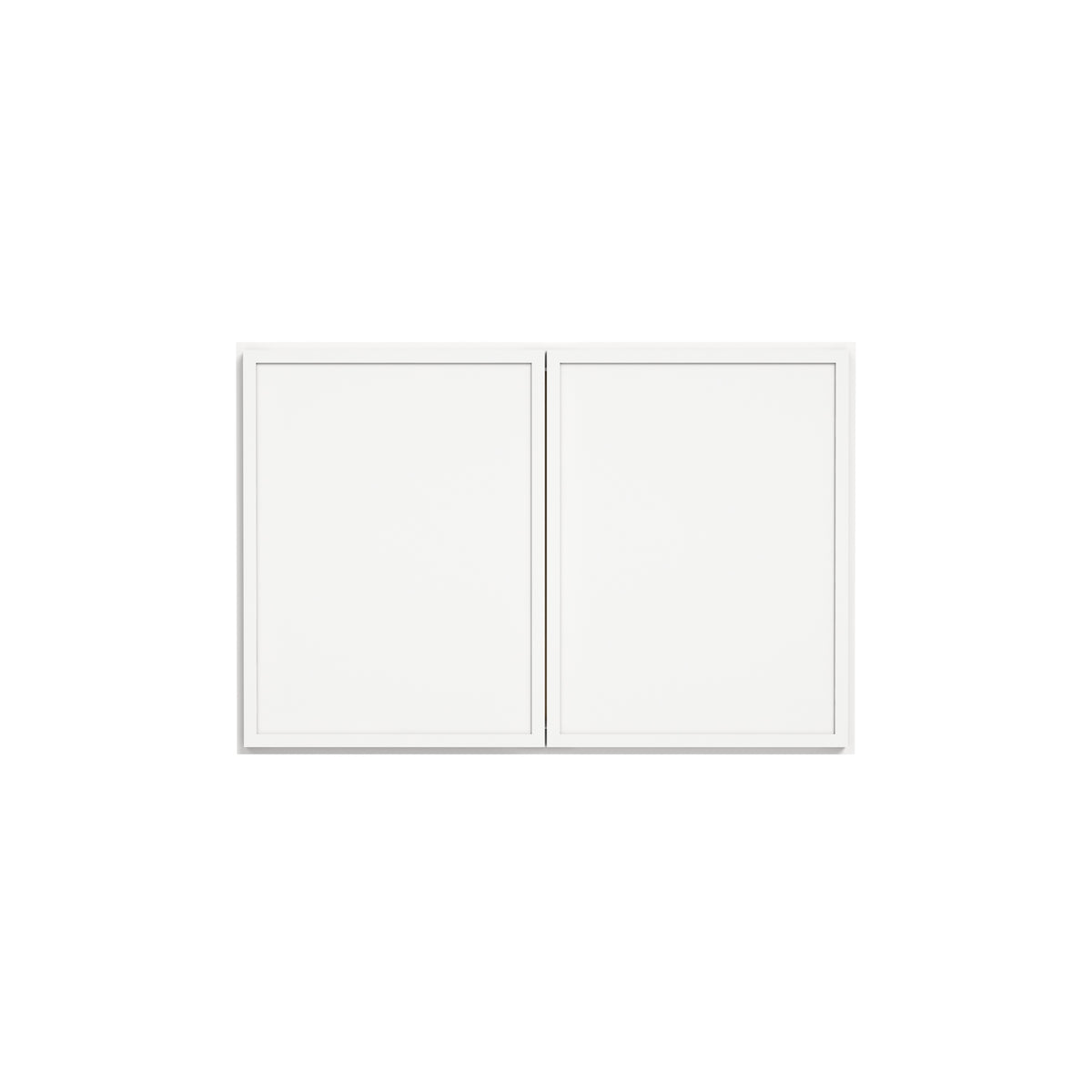 Slim Dove White RTA 30"-36"W x 12"D x 24"H Wall Cabinet with 2 Doors & 1 Shelf