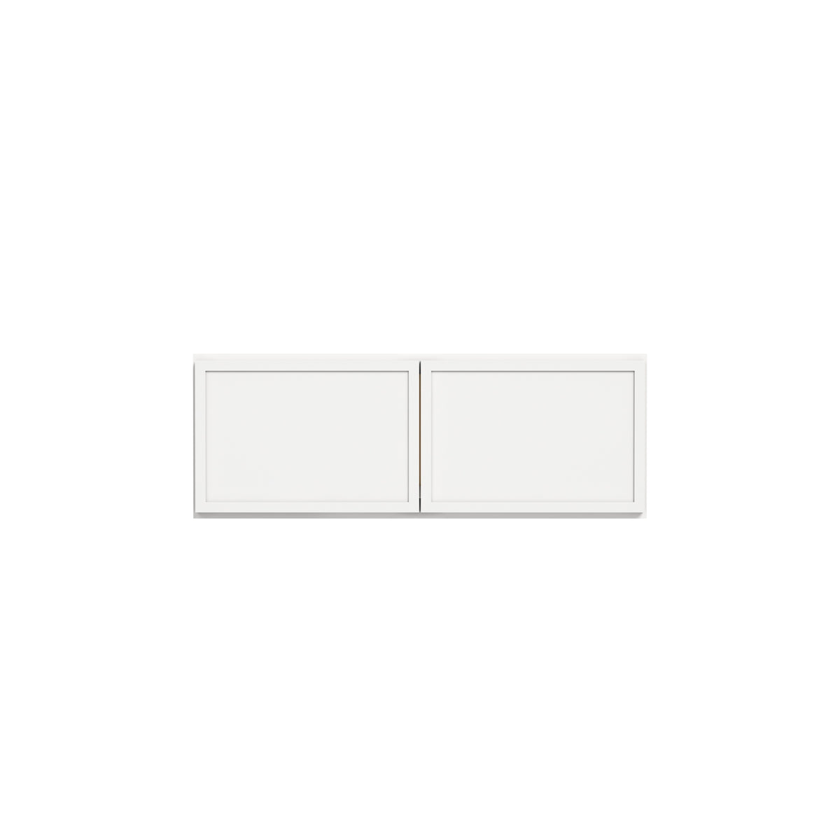 Slim Dove White RTA 30"-36"W x 24"D x 12"H Deep Wall Cabinet with 2 Doors