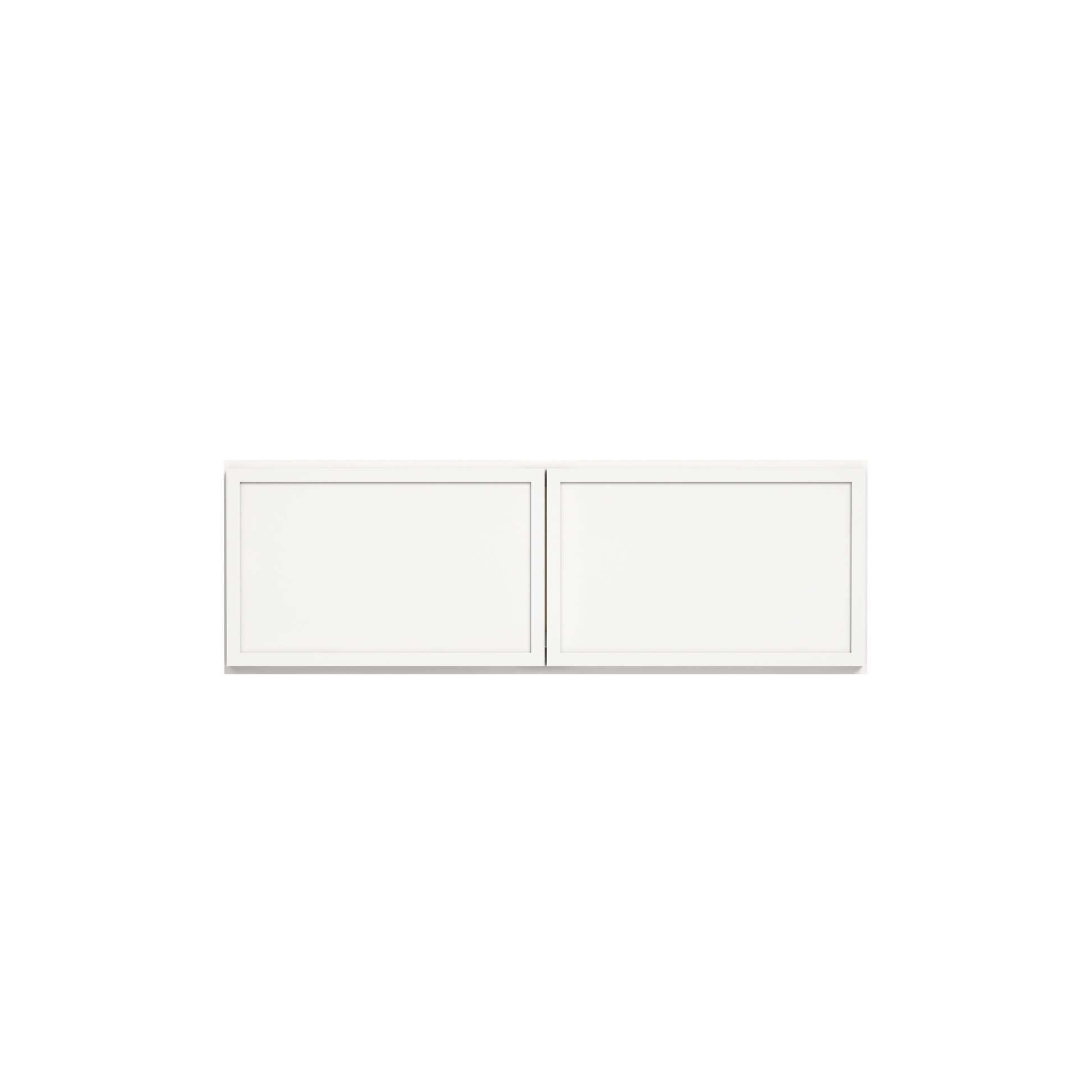 Slim Dove White RTA 30"-36"W x 24"D x 12"H Deep Wall Cabinet with 2 Doors
