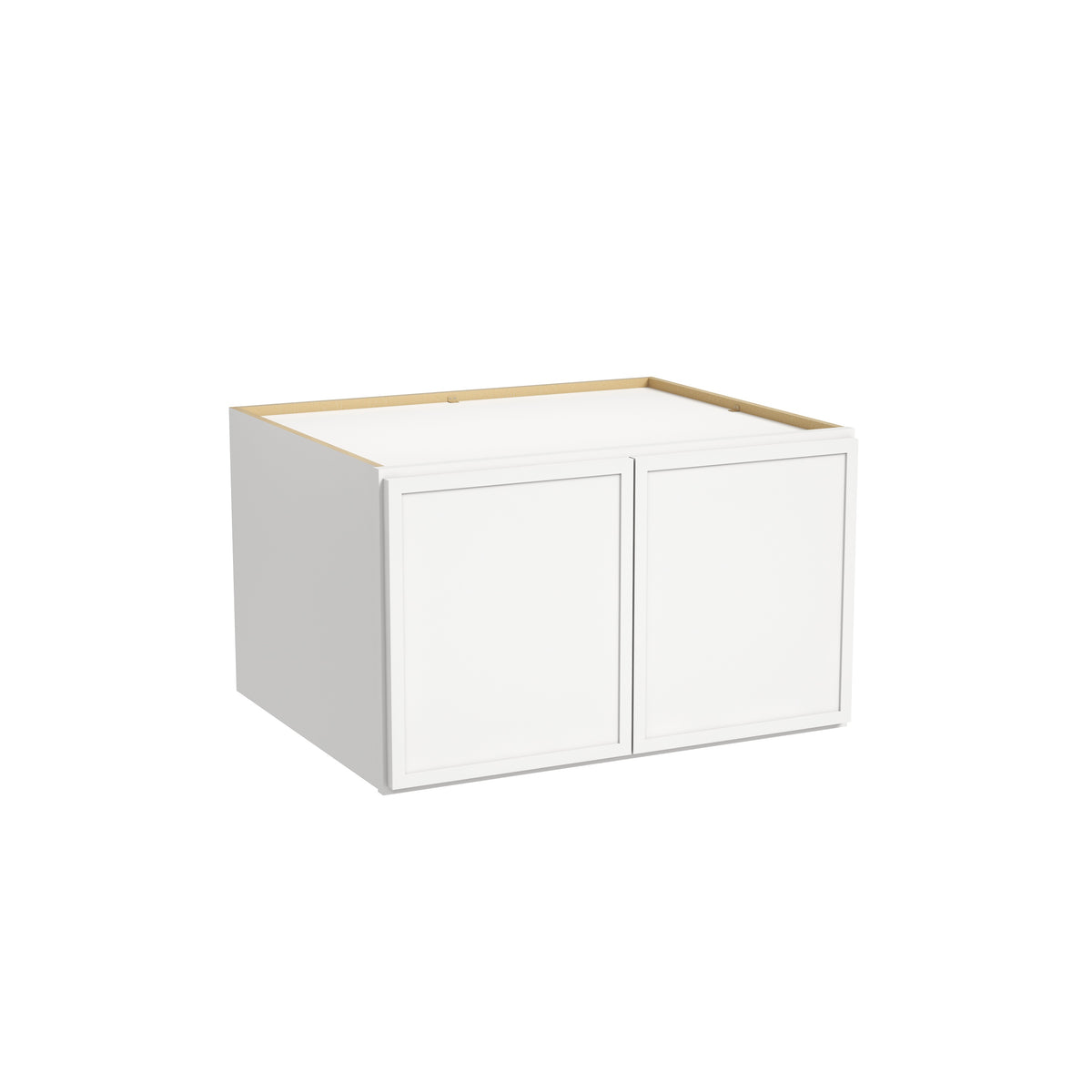 Slim Dove White RTA 30"-36"W x 24"D x 18"H Deep Wall Cabinet with 2 Doors