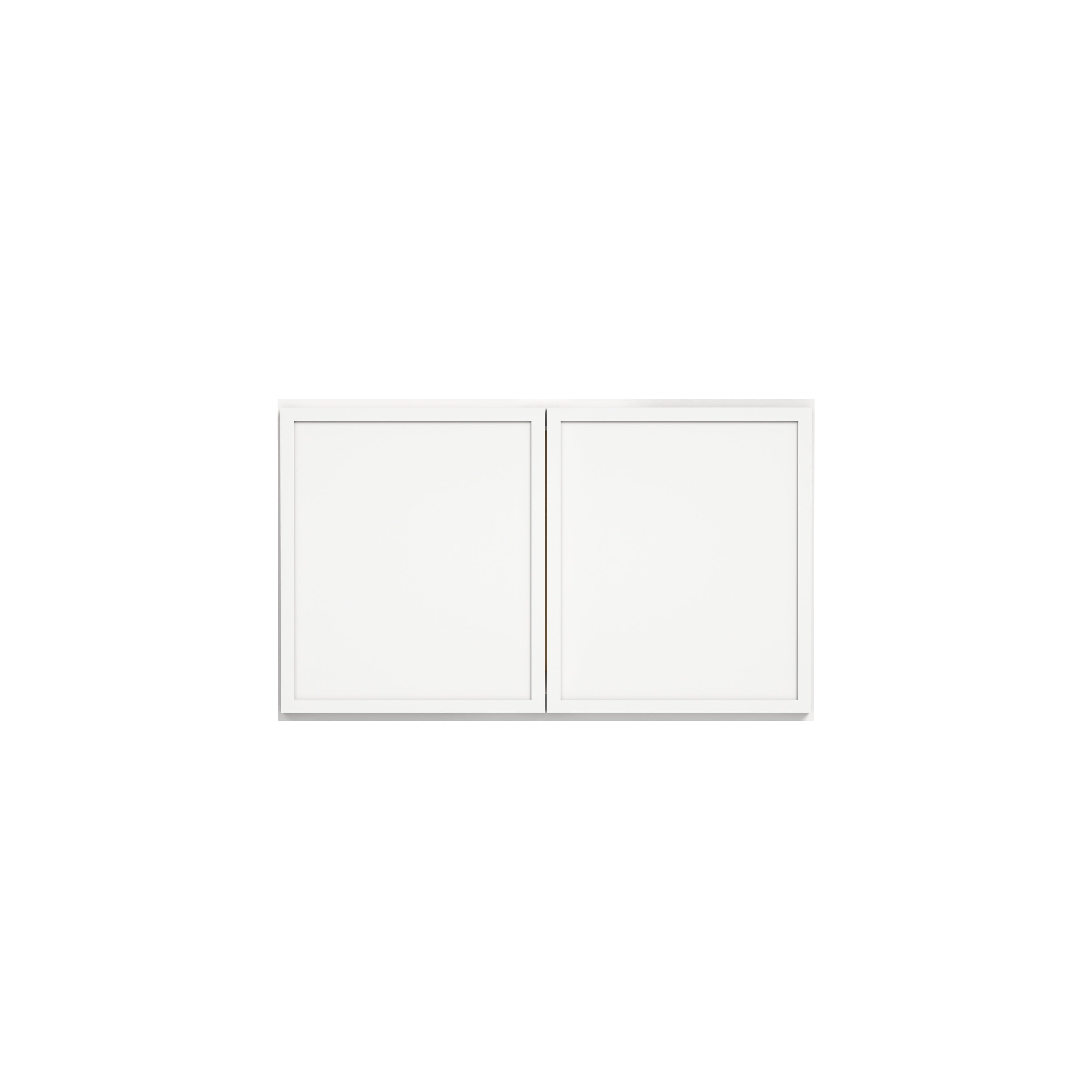 Slim Dove White RTA 30"-36"W x 24"D x 18"H Deep Wall Cabinet with 2 Doors