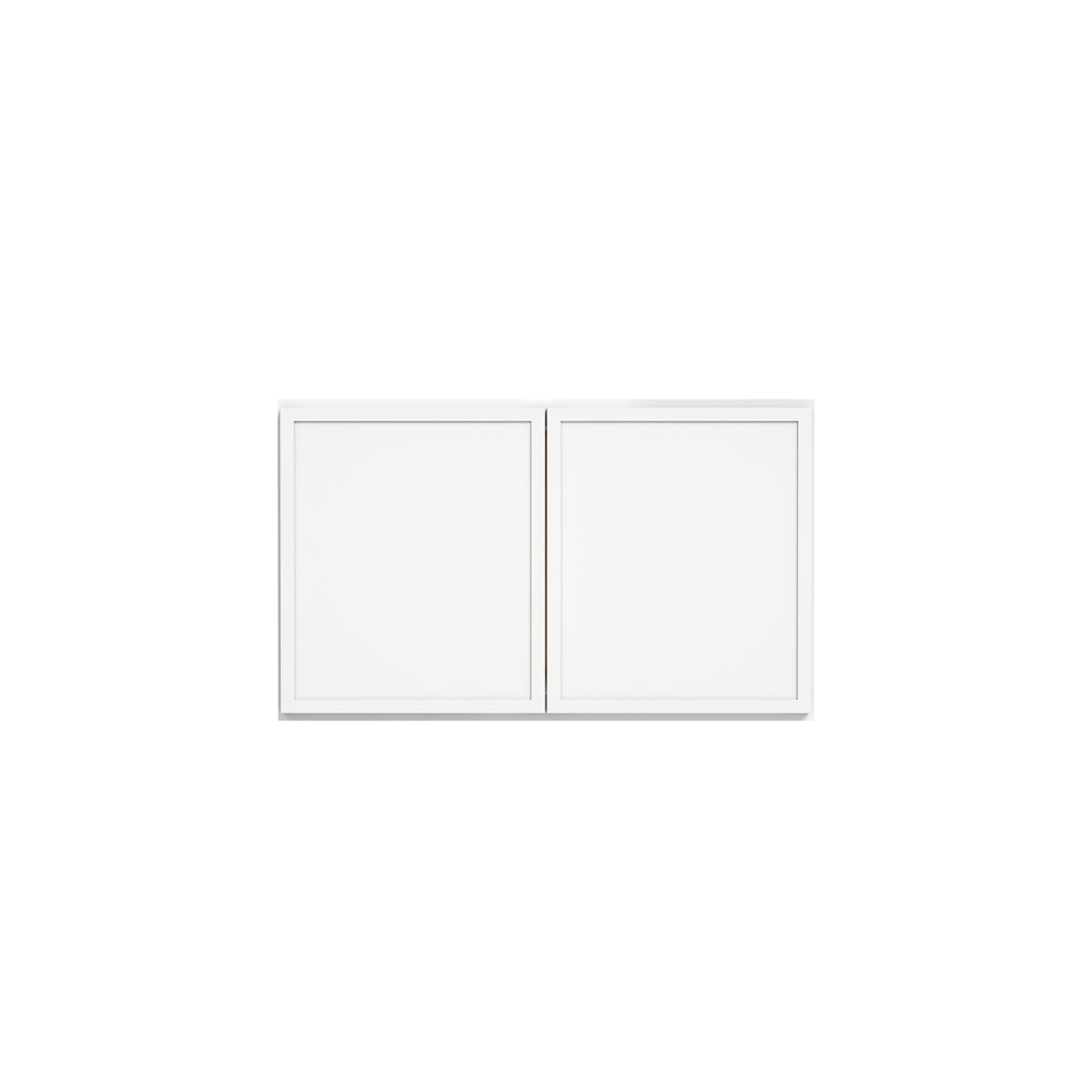 Slim Dove White RTA 30"-36"W x 24"D x 18"H Deep Wall Cabinet with 2 Doors