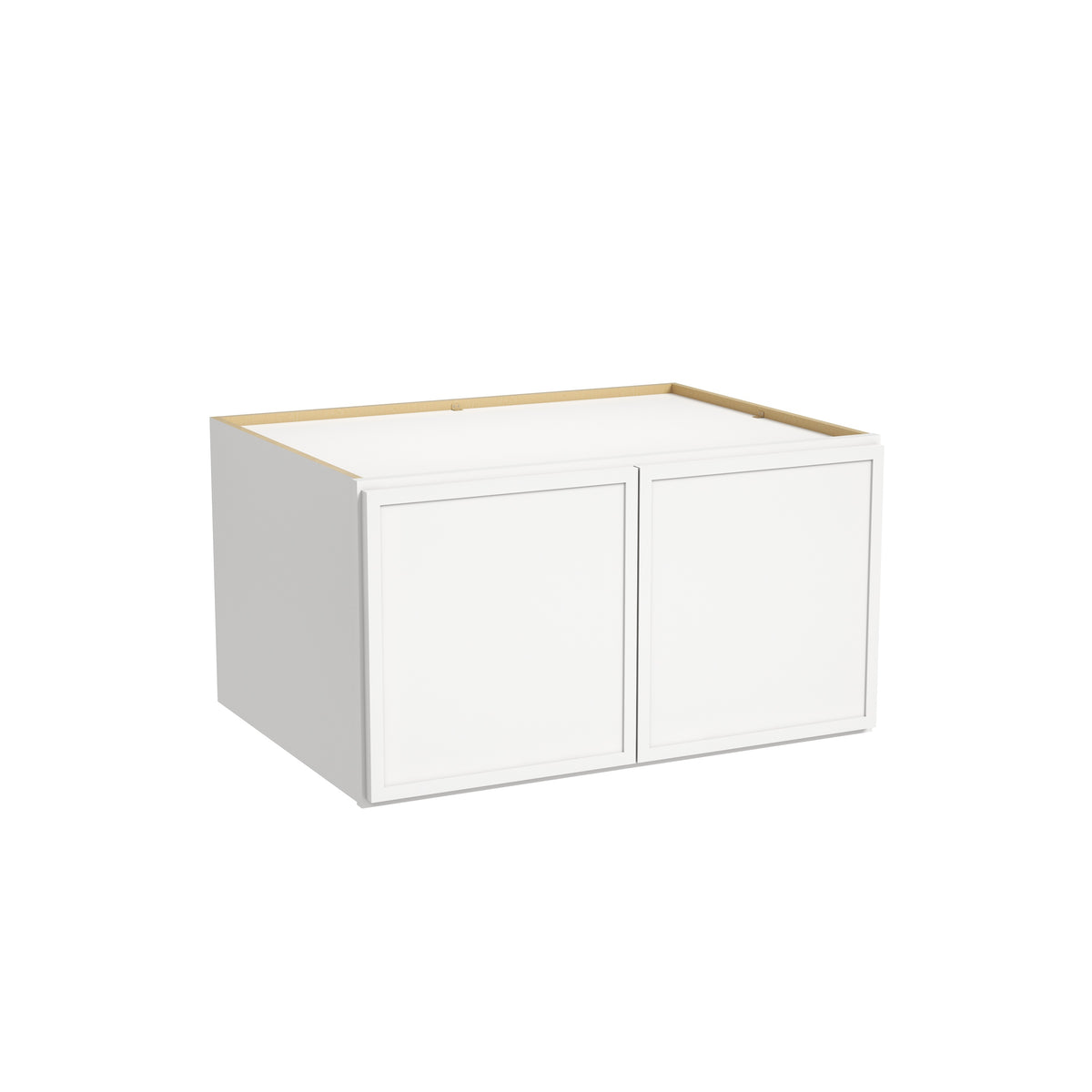 Slim Dove White RTA 30"-36"W x 24"D x 18"H Deep Wall Cabinet with 2 Doors