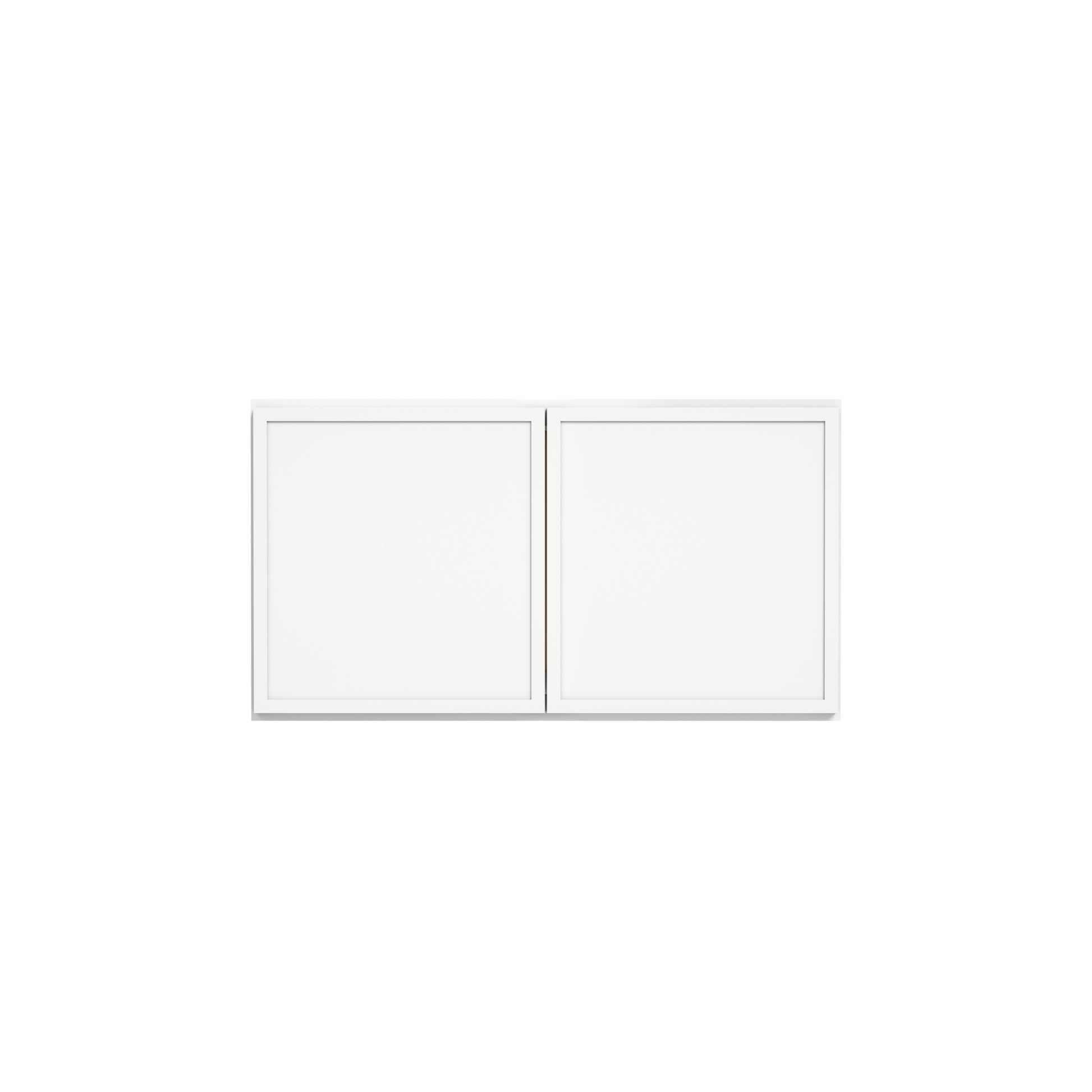 Slim Dove White RTA 30"-36"W x 24"D x 18"H Deep Wall Cabinet with 2 Doors