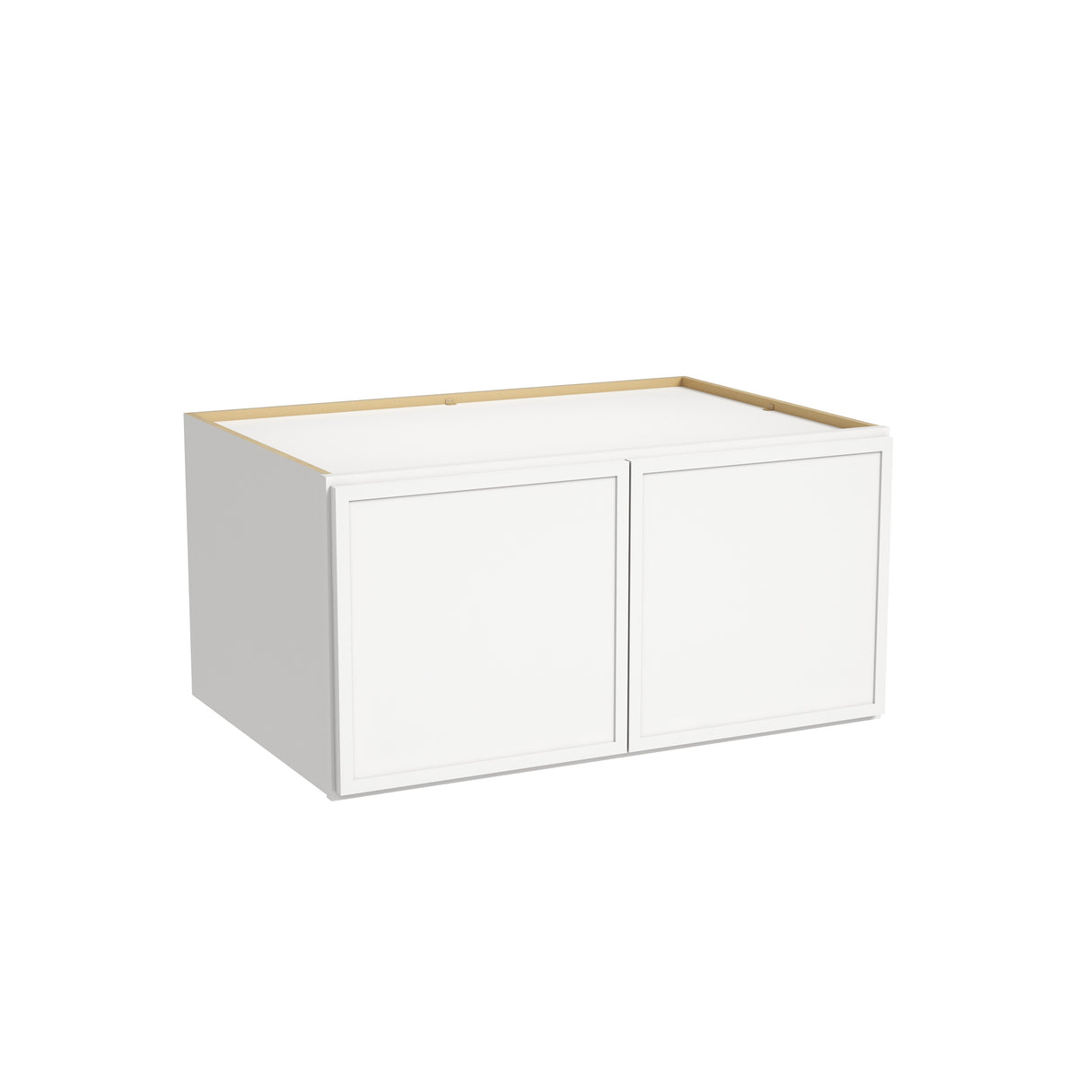 Slim Dove White RTA 30"-36"W x 24"D x 18"H Deep Wall Cabinet with 2 Doors