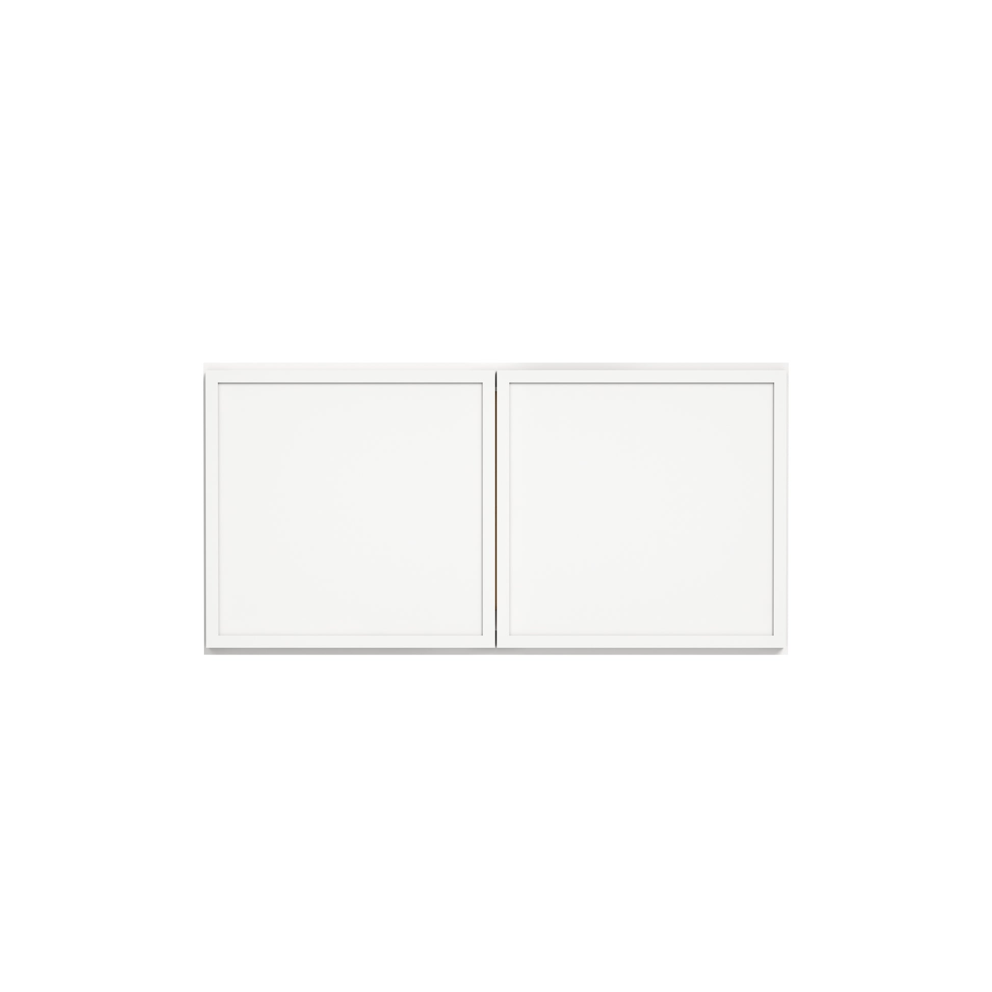 Slim Dove White RTA 30"-36"W x 24"D x 18"H Deep Wall Cabinet with 2 Doors
