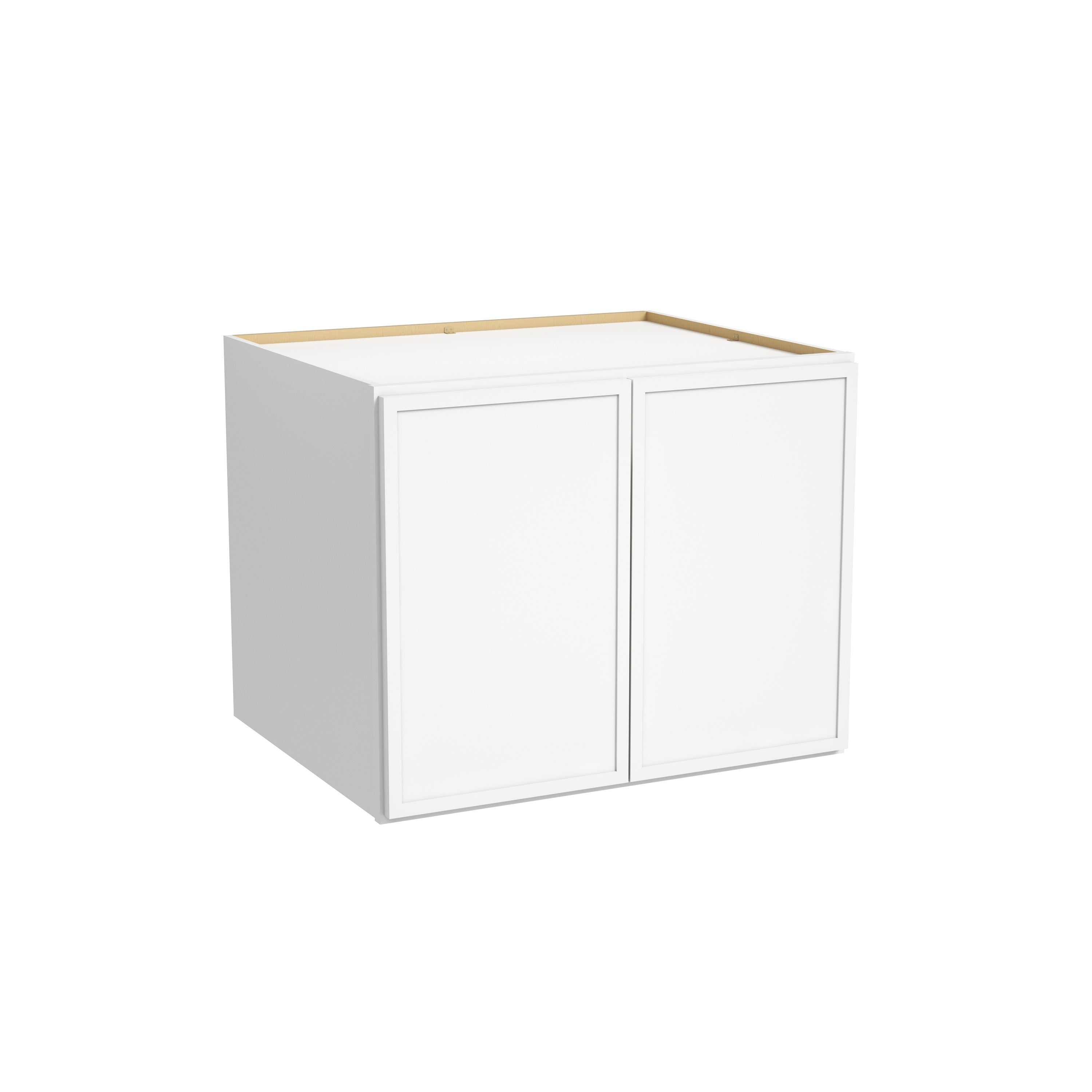 Slim Dove White RTA 30"-36"W x 24"D x 24"H Deep Wall Cabinet with 2 Doors & 1 Shelf