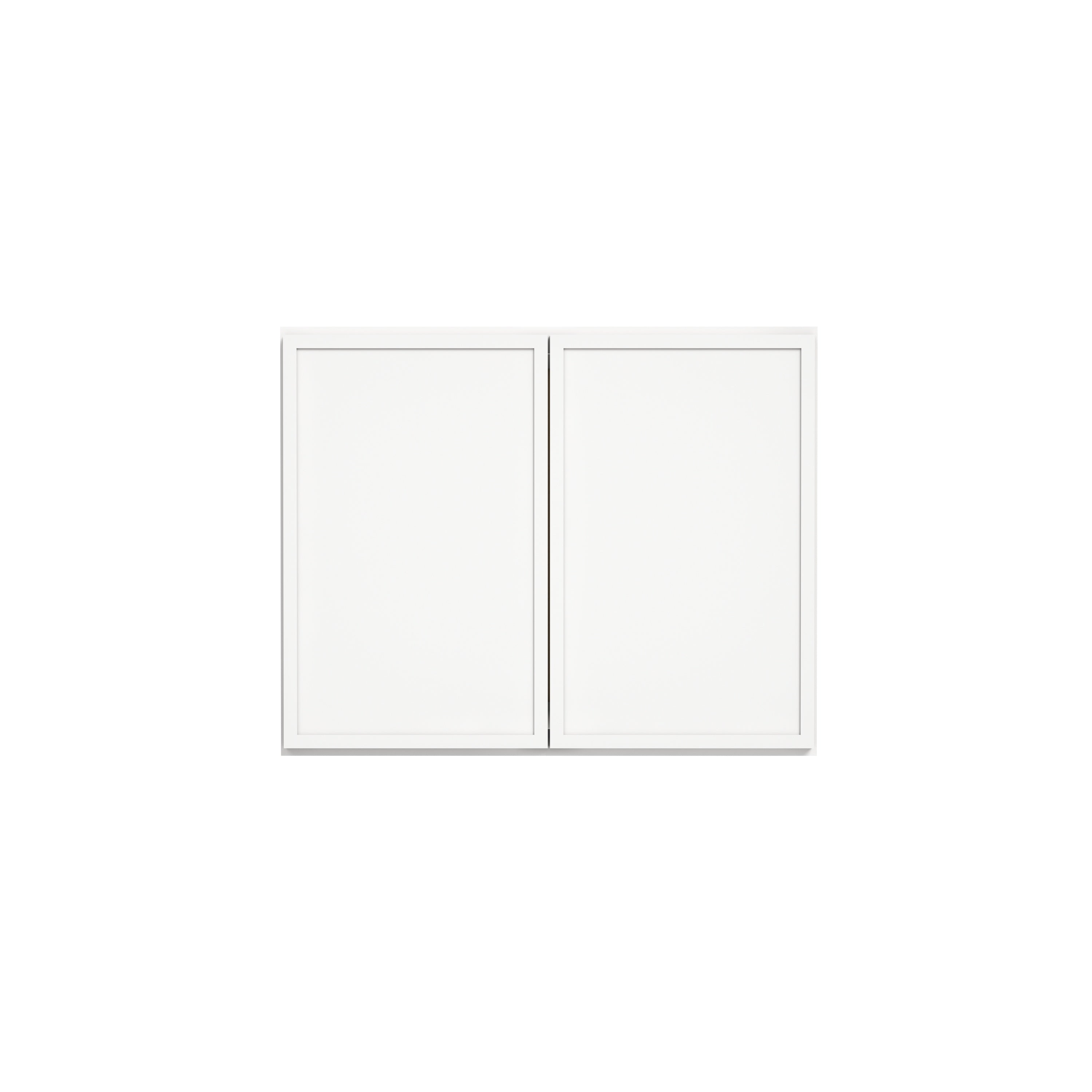 Slim Dove White RTA 30"-36"W x 24"D x 24"H Deep Wall Cabinet with 2 Doors & 1 Shelf