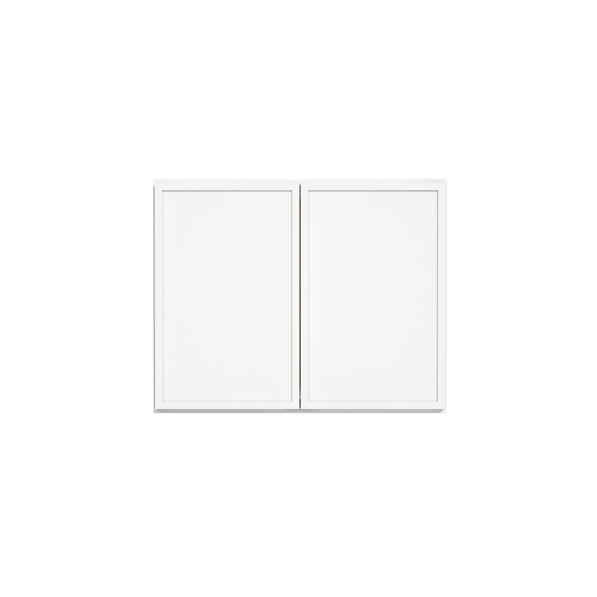 Slim Dove White RTA 30"-36"W x 24"D x 24"H Deep Wall Cabinet with 2 Doors & 1 Shelf