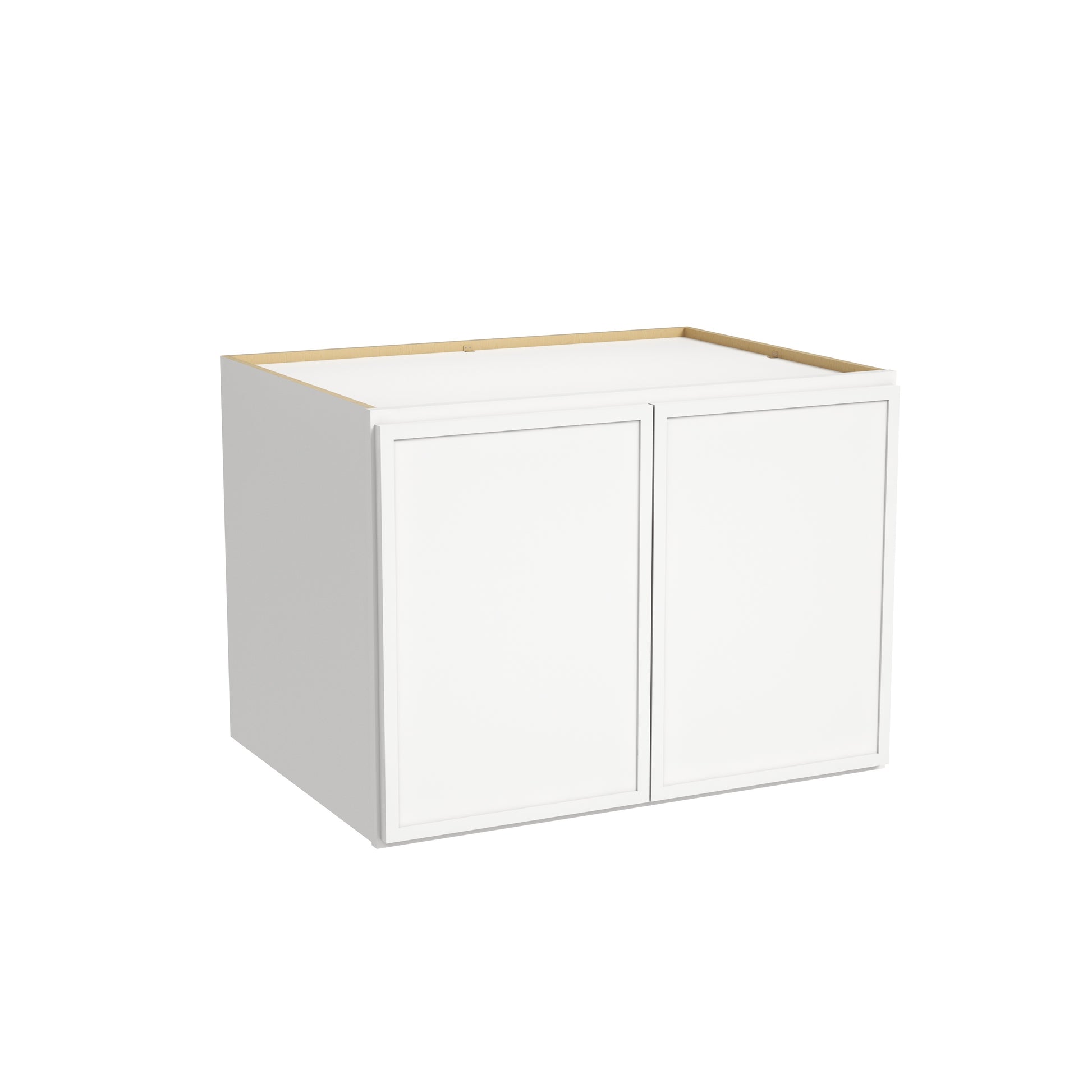 Slim Dove White RTA 30"-36"W x 24"D x 24"H Deep Wall Cabinet with 2 Doors & 1 Shelf