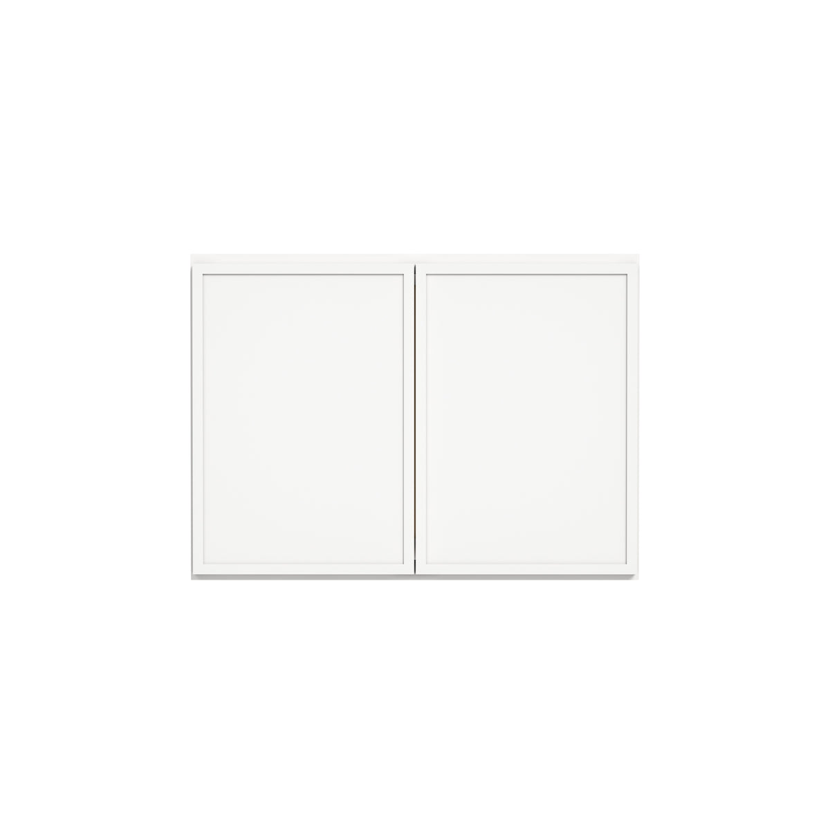 Slim Dove White RTA 30"-36"W x 24"D x 24"H Deep Wall Cabinet with 2 Doors & 1 Shelf