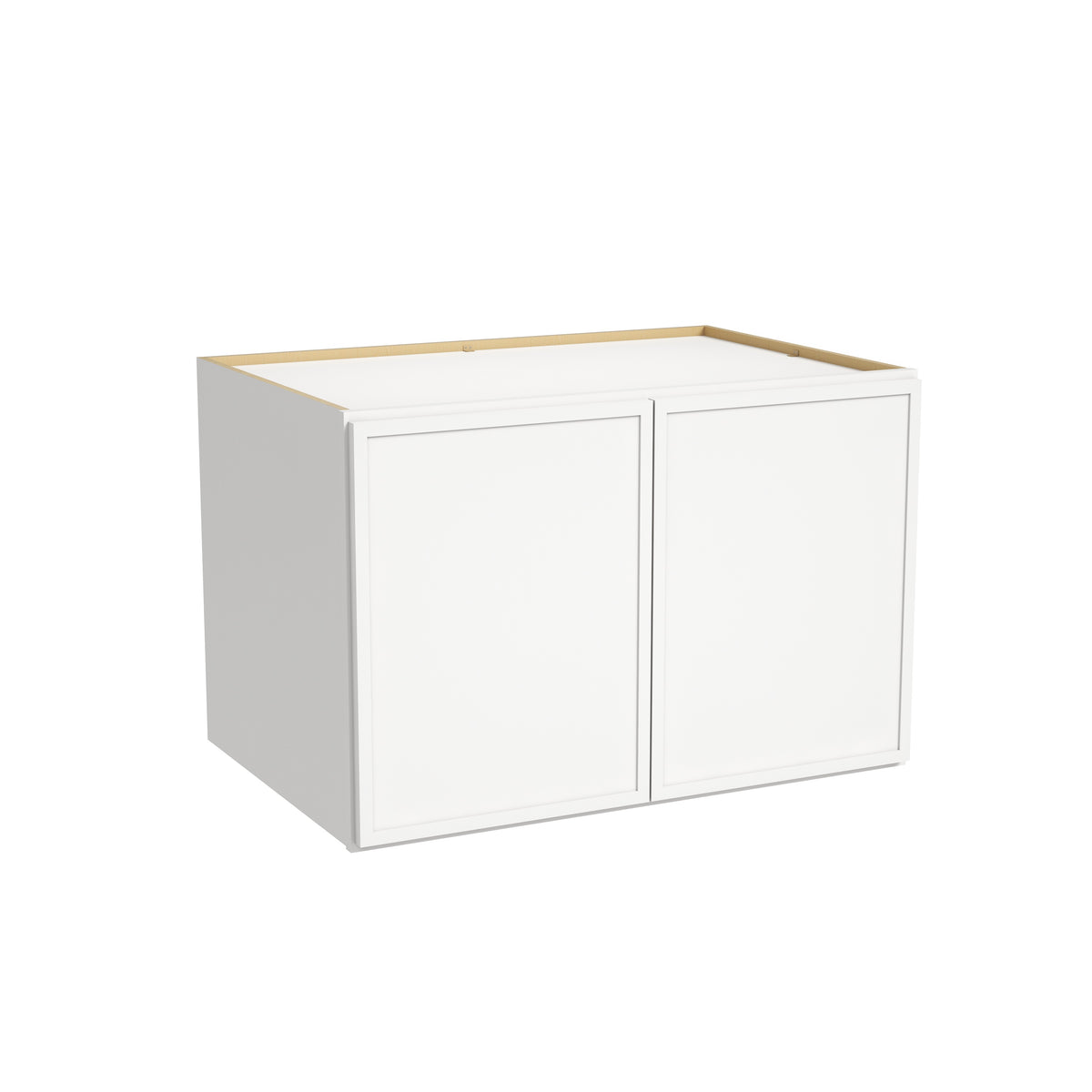 Slim Dove White RTA 30"-36"W x 24"D x 24"H Deep Wall Cabinet with 2 Doors & 1 Shelf