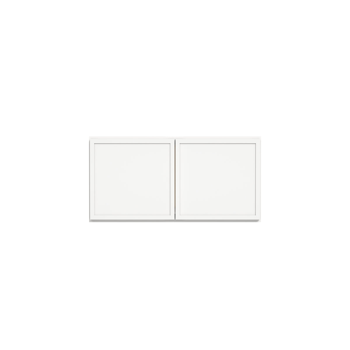 Slim Dove White RTA 30"-36"W x 24"D x 15"H Deep Wall Cabinet with 2 Doors