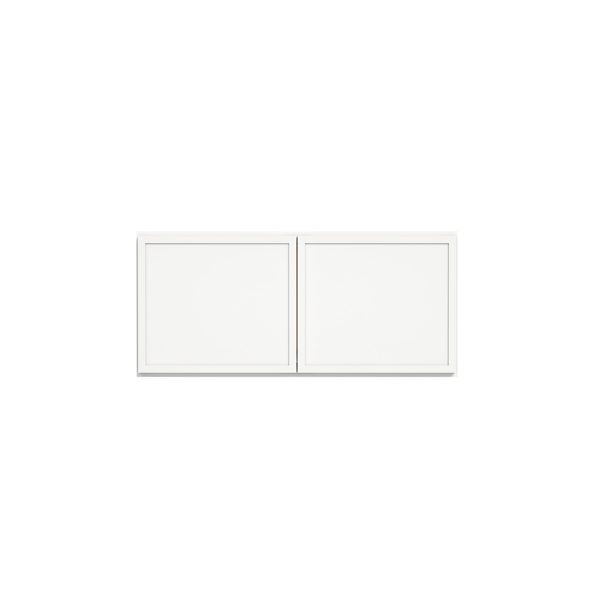 Slim Dove White RTA 30"-36"W x 24"D x 15"H Deep Wall Cabinet with 2 Doors