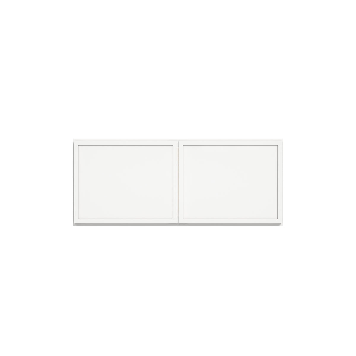 Slim Dove White RTA 30"-36"W x 24"D x 15"H Deep Wall Cabinet with 2 Doors