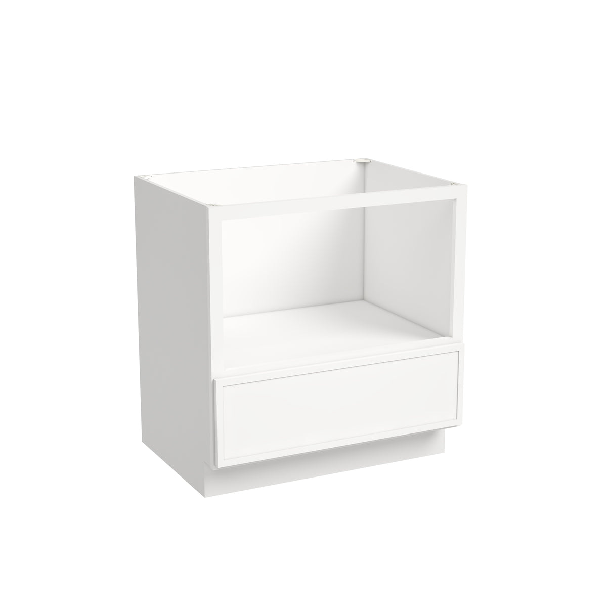 Slim Dove White RTA 30"/33"W x 24"D x 34.5"H Microwave Base Cabinet with 1 Drawer