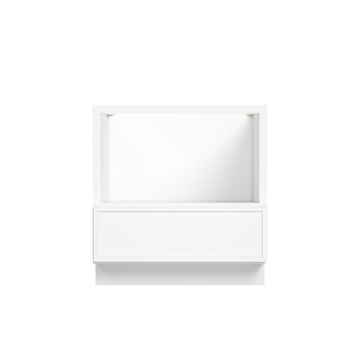 Slim Dove White RTA 30"/33"W x 24"D x 34.5"H Microwave Base Cabinet with 1 Drawer