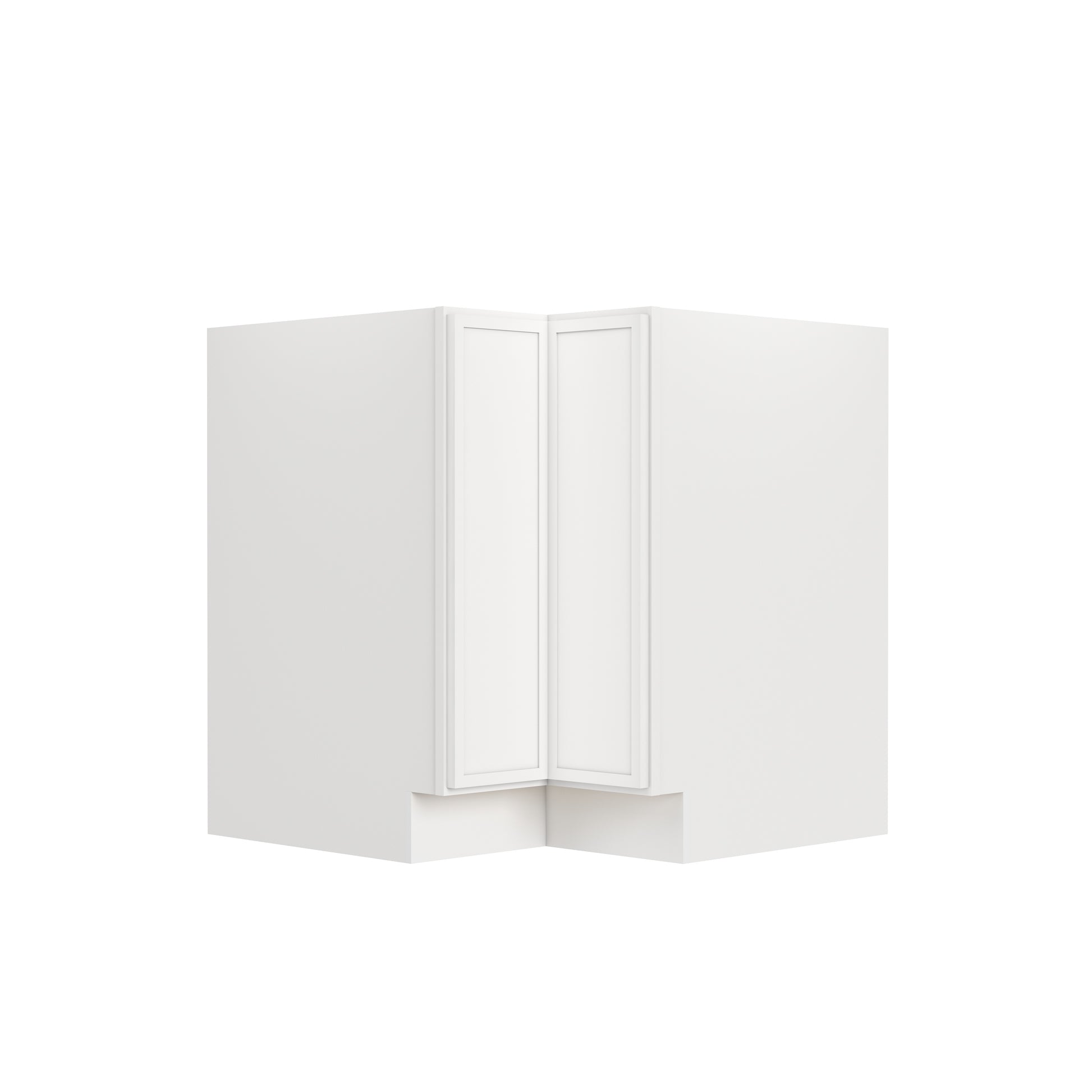 Slim Dove White RTA 33"/36"W x 24"D x 34.5"H Easy Reach Corner Base Cabinet with 1 Bi-fold Door & 1 Shlef