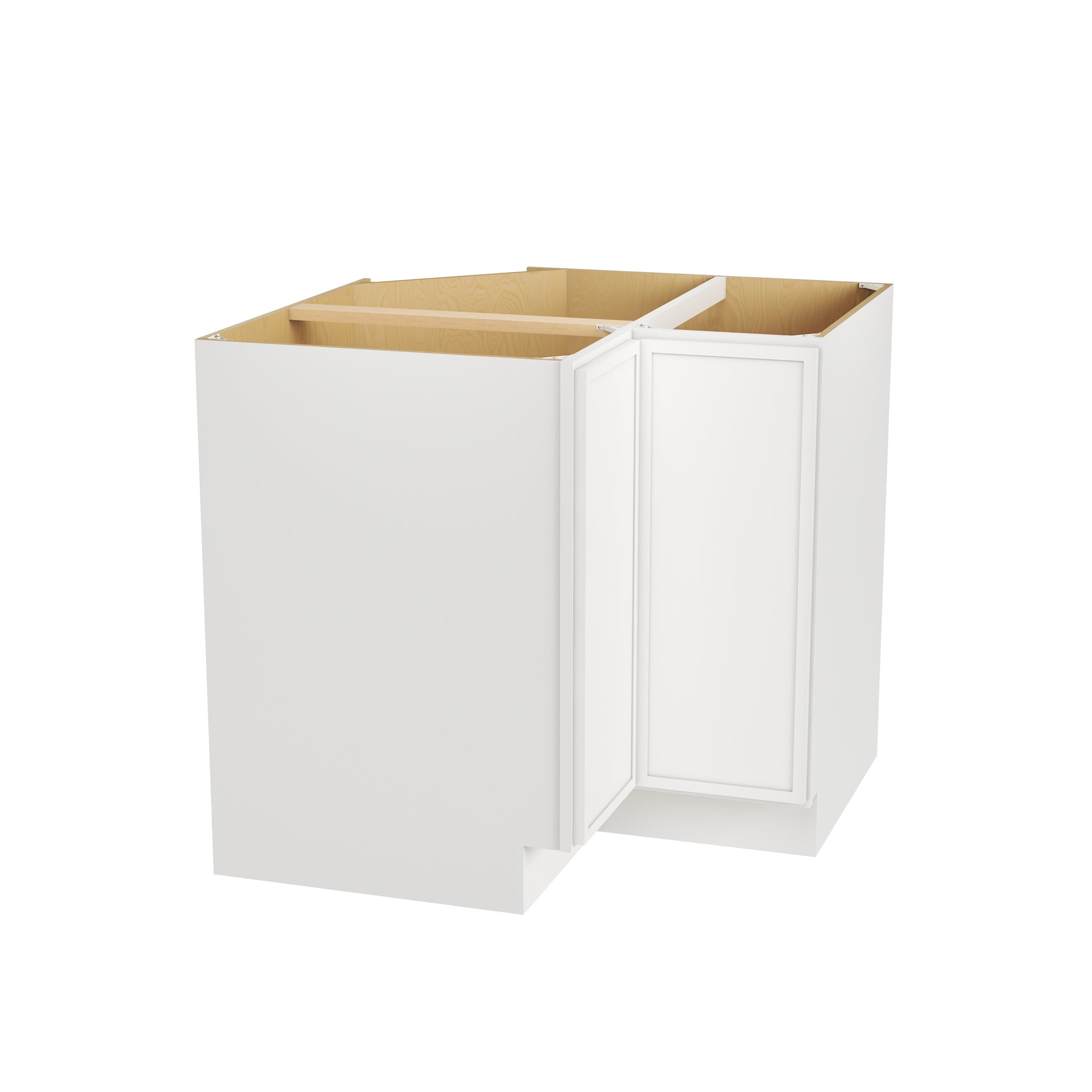 Slim Dove White RTA 33"/36"W x 24"D x 34.5"H Easy Reach Corner Base Cabinet with 1 Bi-fold Door & 1 Shlef