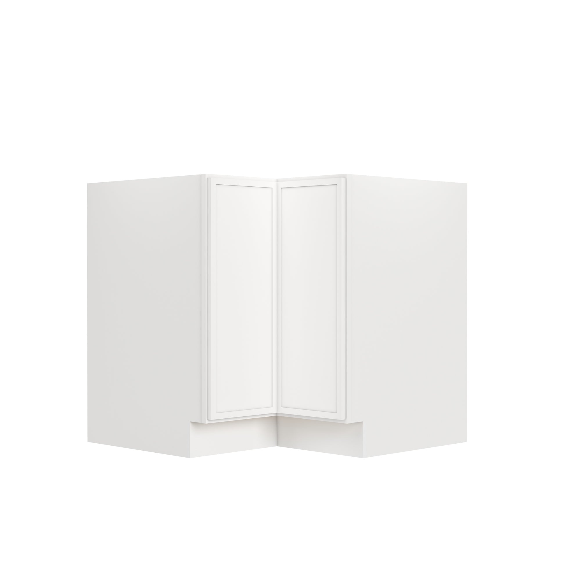 Slim Dove White RTA 33"/36"W x 24"D x 34.5"H Easy Reach Corner Base Cabinet with 1 Bi-fold Door & 1 Shlef