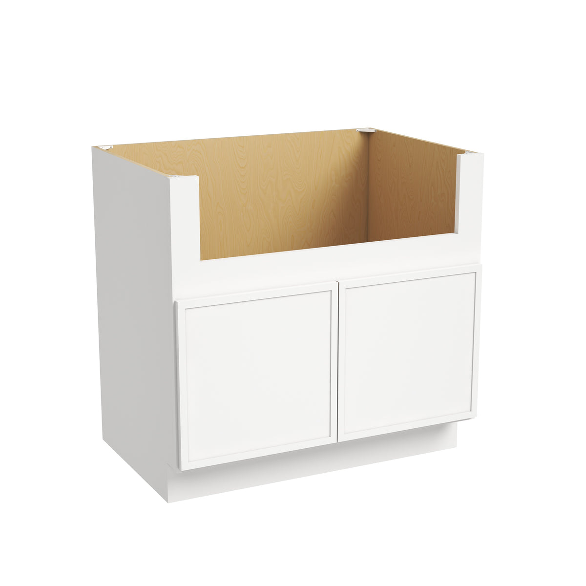 Slim Dove White RTA 36"W x 24"D x 34.5"H Farm Sink Base Cabinet with 2 Doors (Sink trimout: 30"W x 7 1/2"- 9"H)