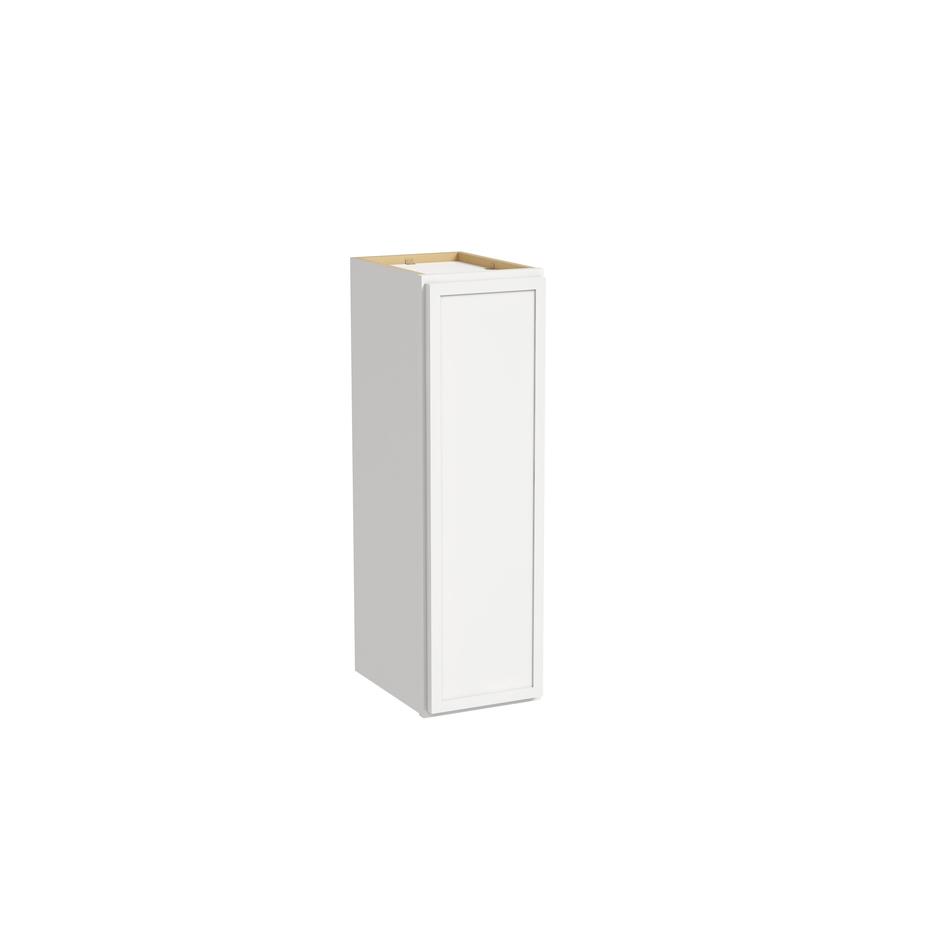 Slim Dove White RTA 9"-21"W x 12"D x 30"H Wall Cabinet with 1 Door & 2 Shelves