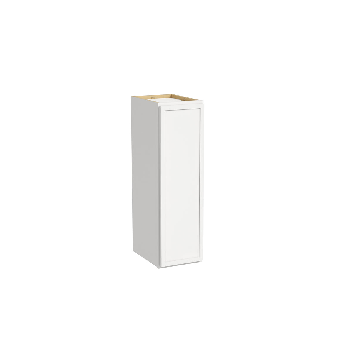 Slim Dove White RTA 9"-21"W x 12"D x 30"H Wall Cabinet with 1 Door & 2 Shelves