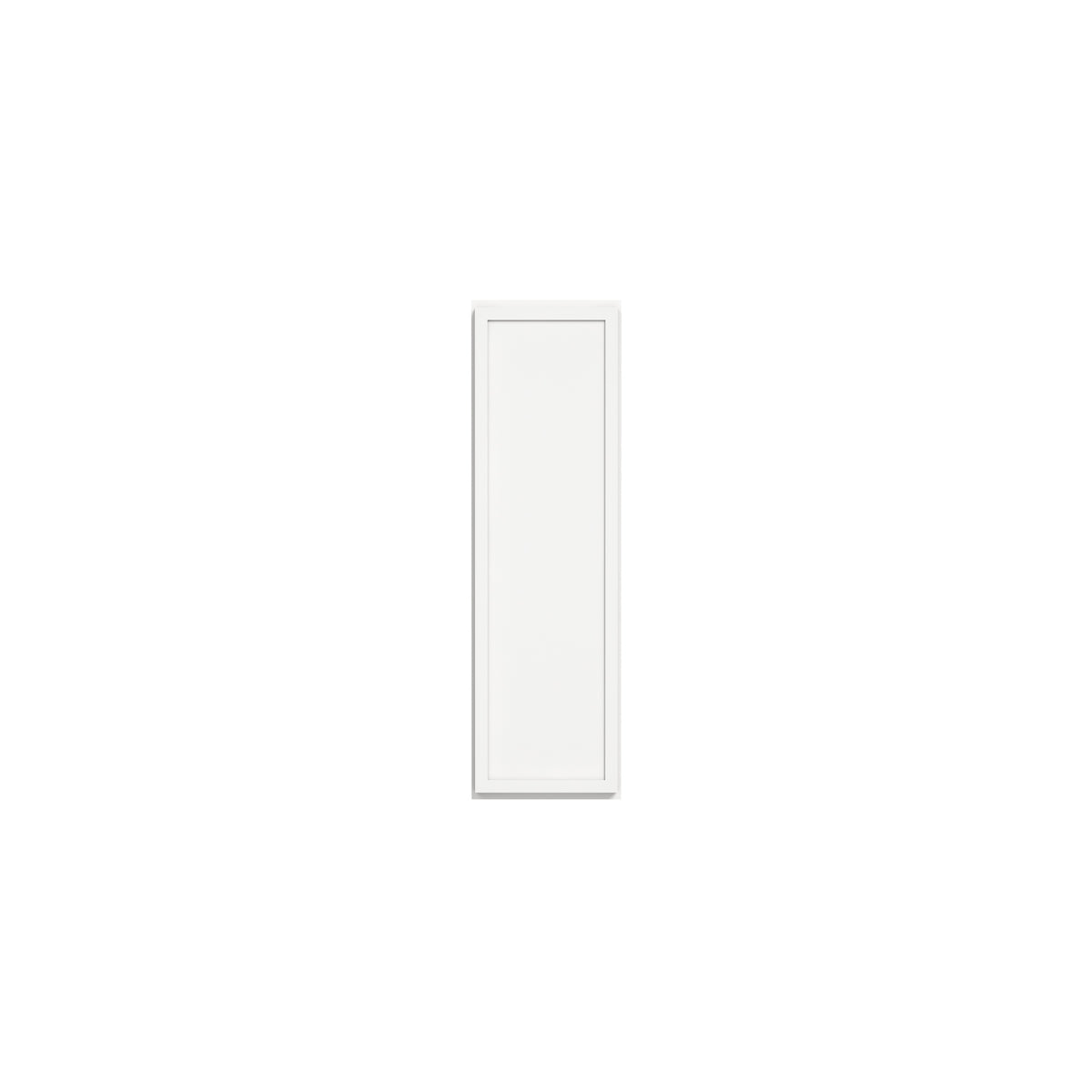 Slim Dove White RTA 9"-21"W x 12"D x 30"H Wall Cabinet with 1 Door & 2 Shelves