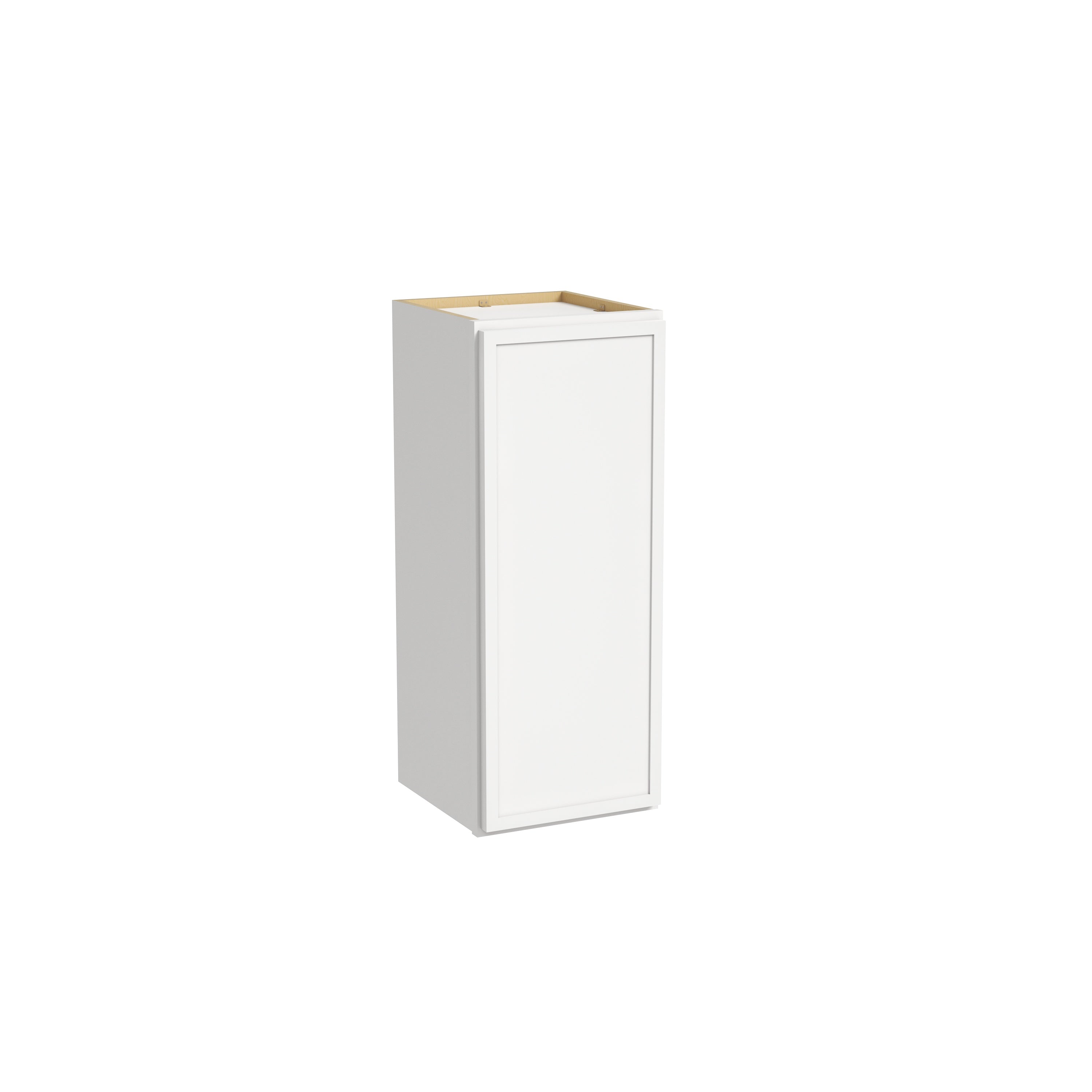 Slim Dove White RTA 9"-21"W x 12"D x 30"H Wall Cabinet with 1 Door & 2 Shelves