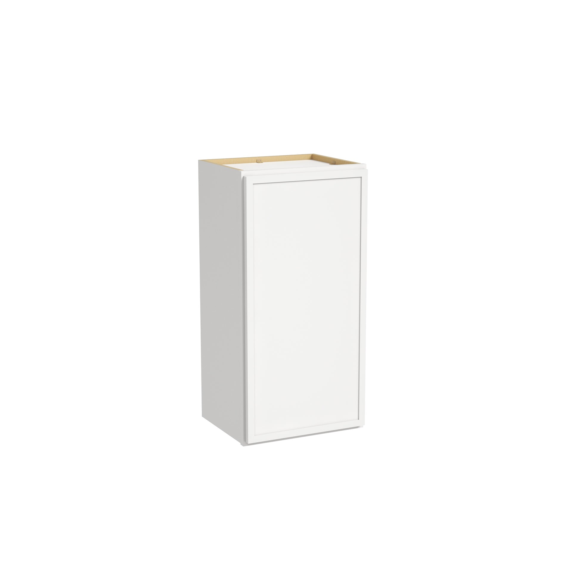 Slim Dove White RTA 9"-21"W x 12"D x 30"H Wall Cabinet with 1 Door & 2 Shelves