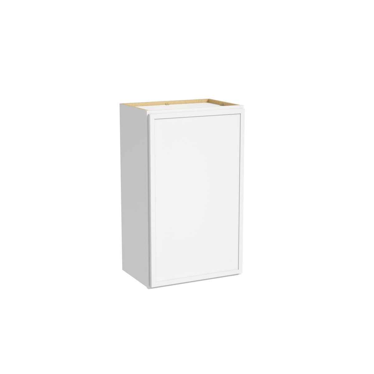 Slim Dove White RTA 9"-21"W x 12"D x 30"H Wall Cabinet with 1 Door & 2 Shelves