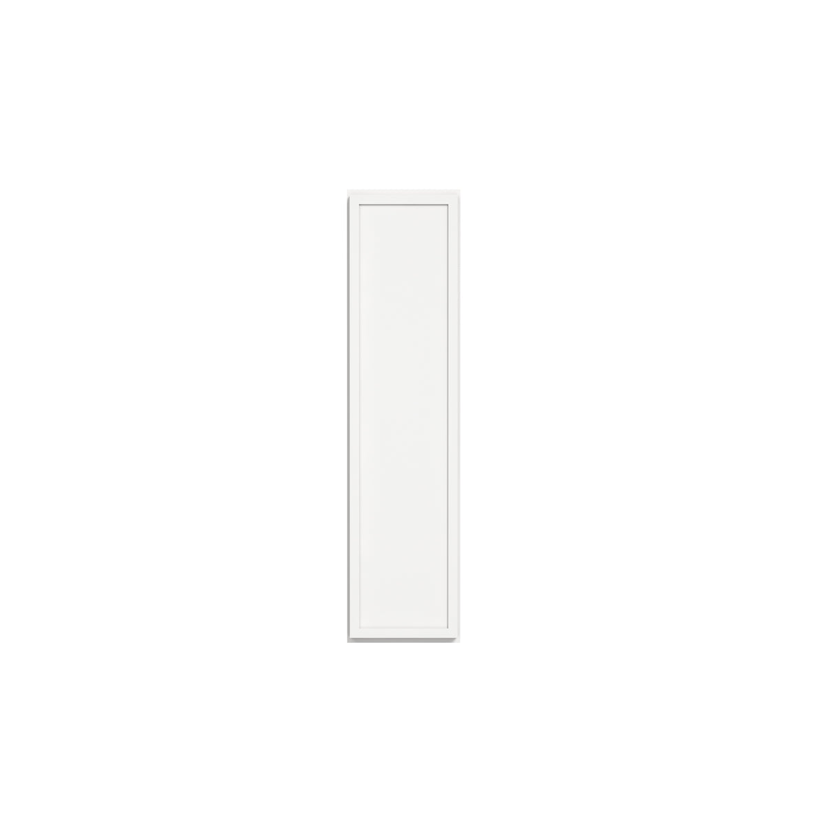Slim Dove White RTA 9"-21"W x 12"D x 36"H Wall Cabinet with 1 Door & 2 Shelves