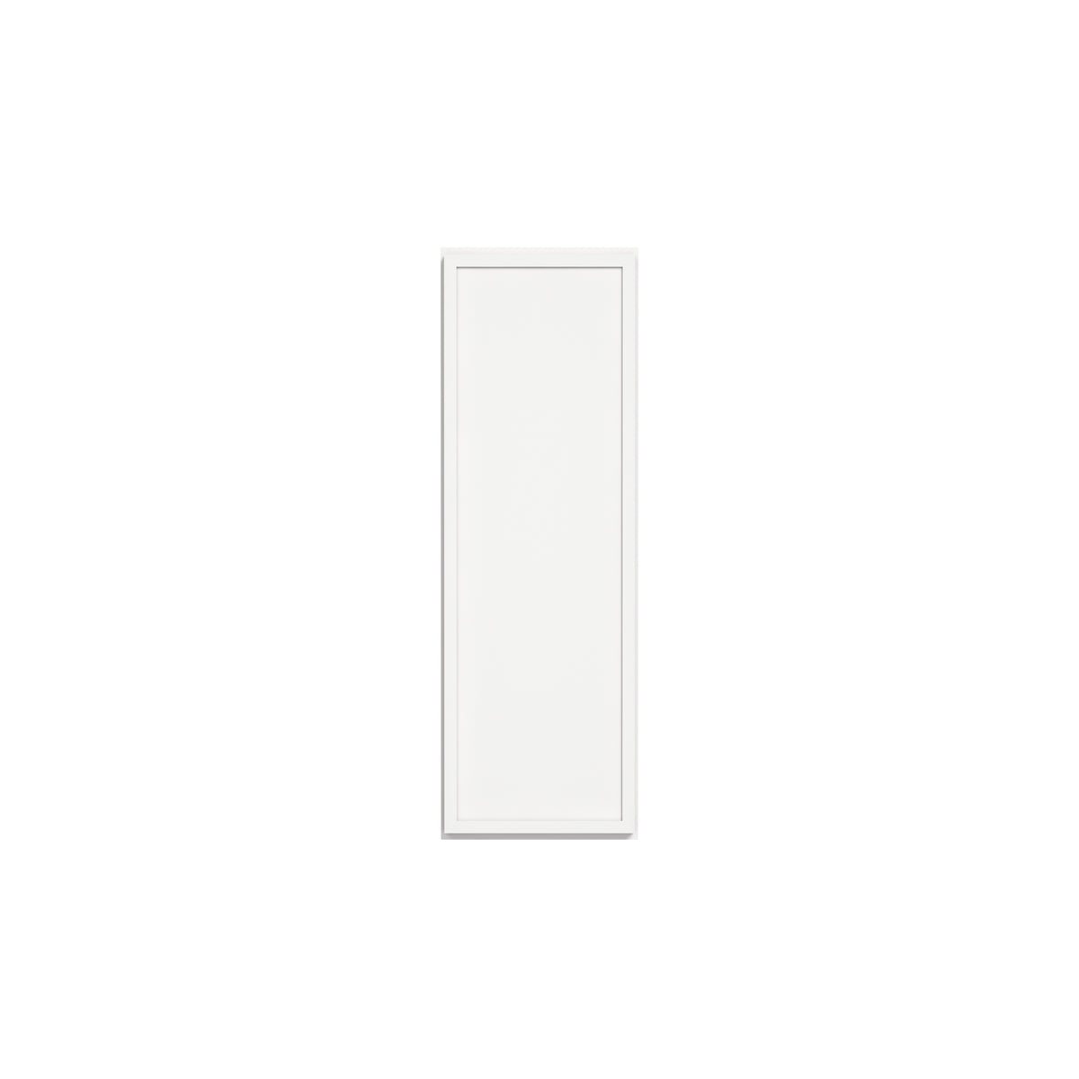 Slim Dove White RTA 9"-21"W x 12"D x 36"H Wall Cabinet with 1 Door & 2 Shelves