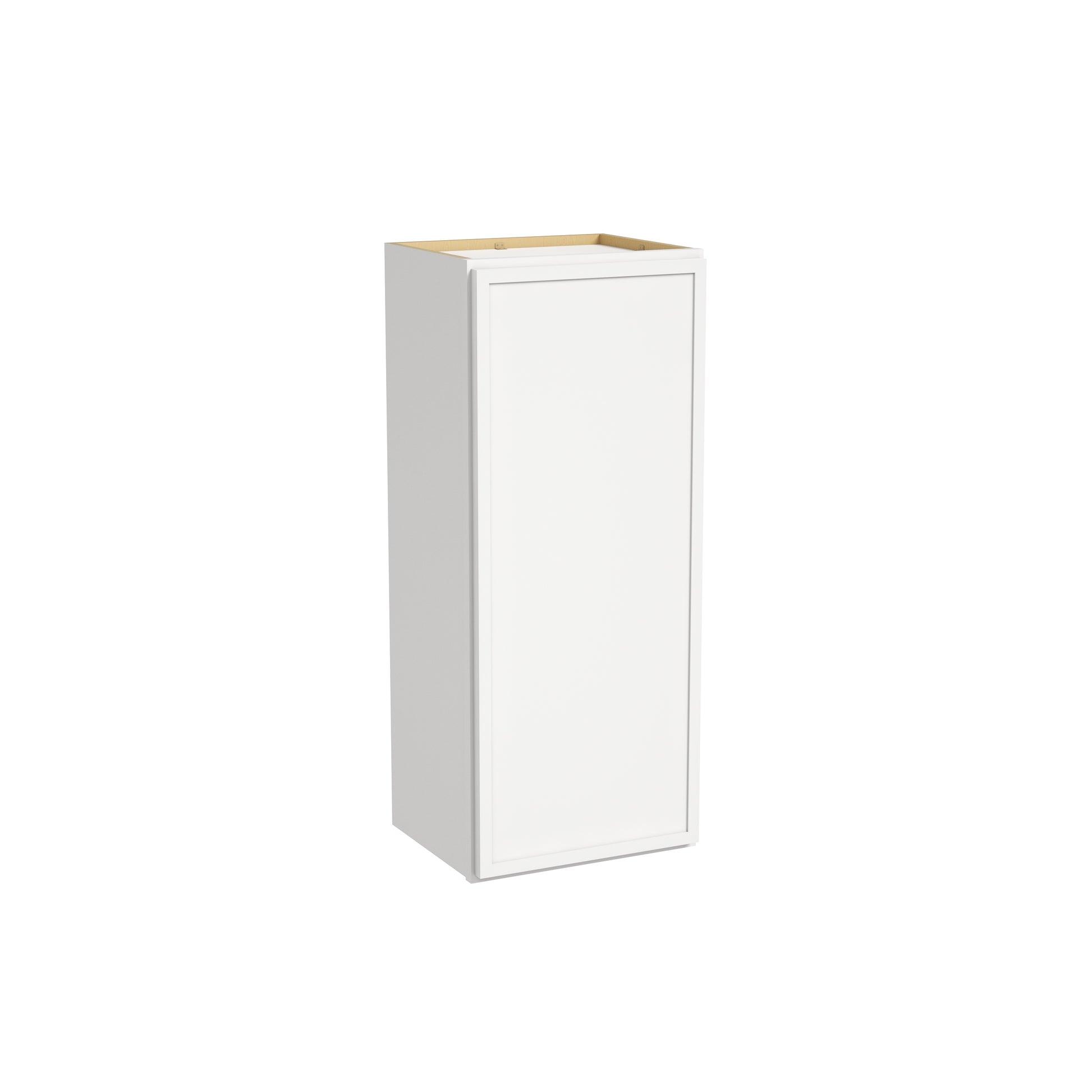 Slim Dove White RTA 9"-21"W x 12"D x 36"H Wall Cabinet with 1 Door & 2 Shelves