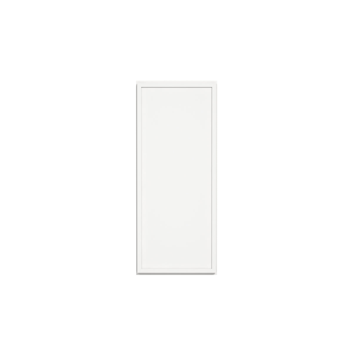Slim Dove White RTA 9"-21"W x 12"D x 36"H Wall Cabinet with 1 Door & 2 Shelves