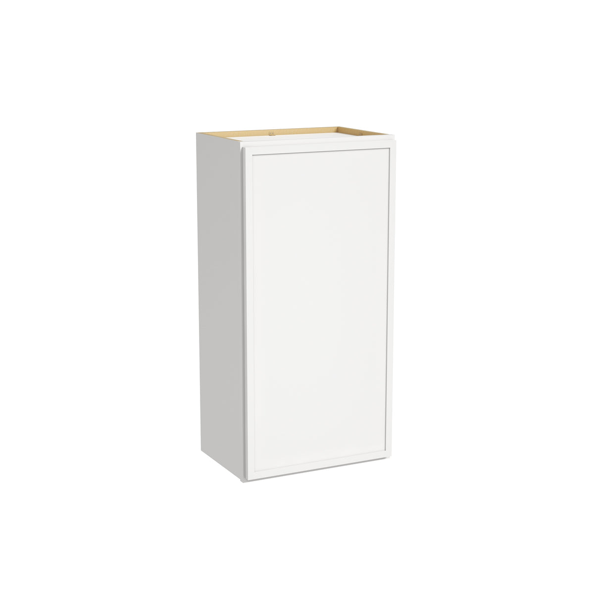 Slim Dove White RTA 9"-21"W x 12"D x 36"H Wall Cabinet with 1 Door & 2 Shelves