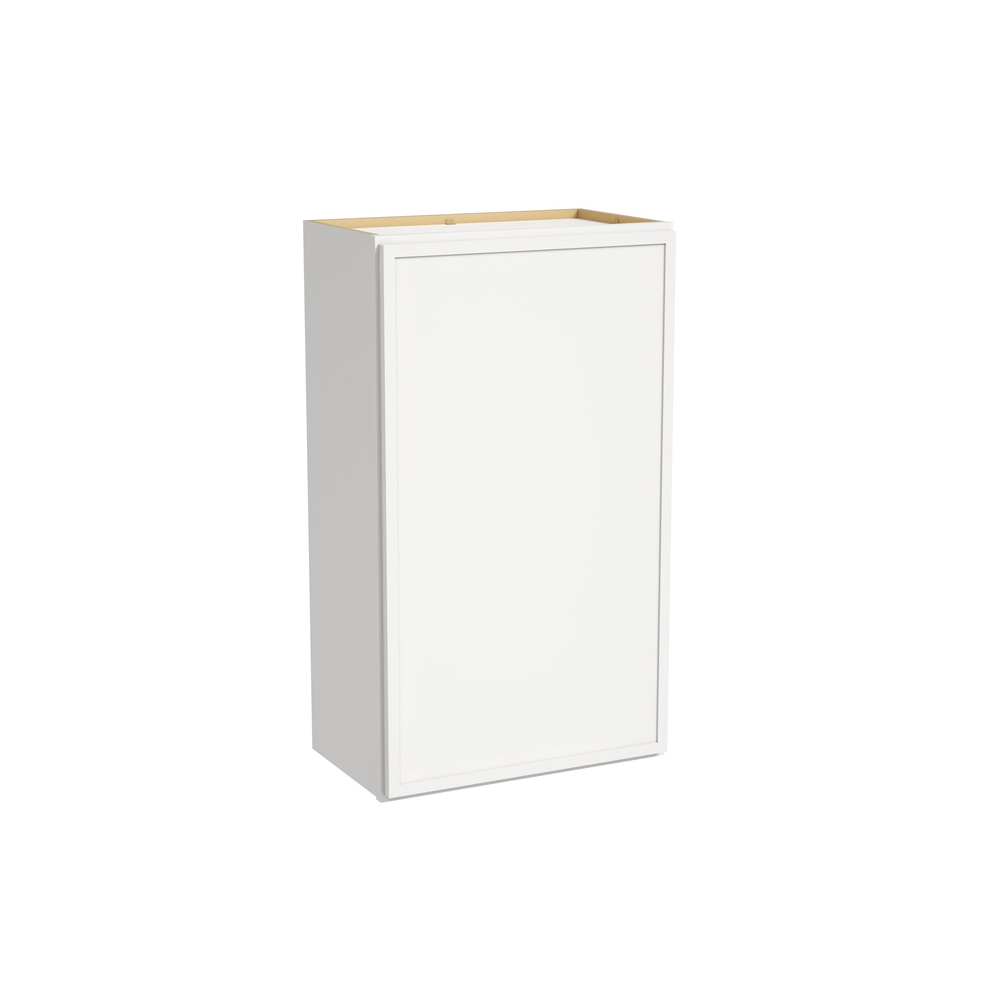 Slim Dove White RTA 9"-21"W x 12"D x 36"H Wall Cabinet with 1 Door & 2 Shelves