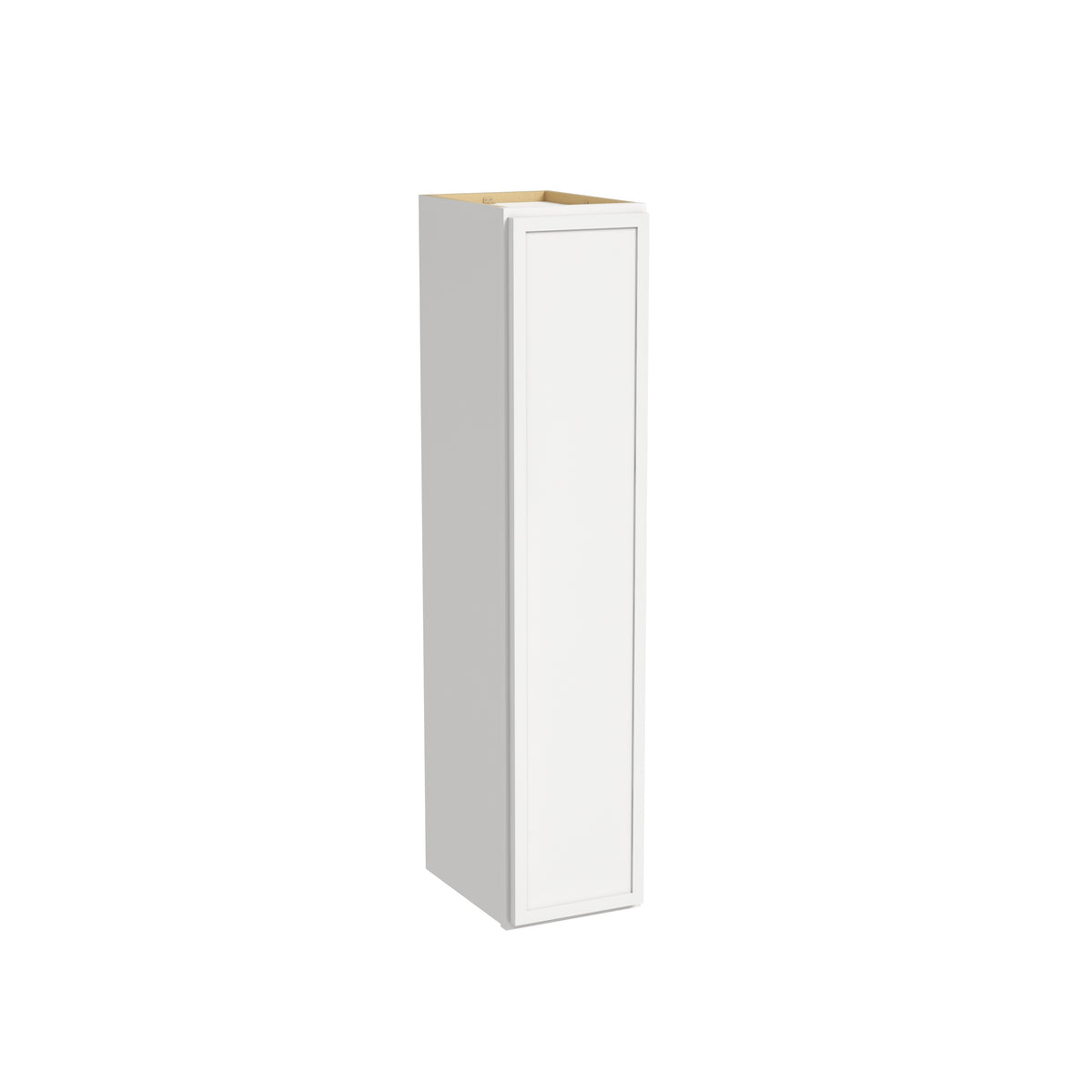 Slim Dove White RTA 9"-21"W x 12"D x 42"H Wall Cabinet with 1 Door & 3 Shelves