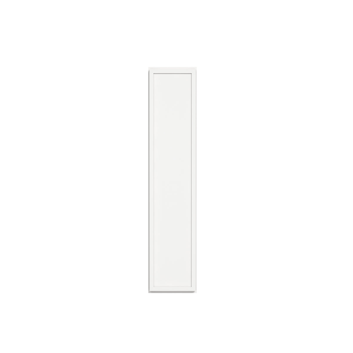 Slim Dove White RTA 9"-21"W x 12"D x 42"H Wall Cabinet with 1 Door & 3 Shelves