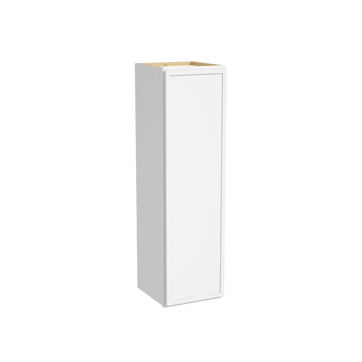 Slim Dove White RTA 9"-21"W x 12"D x 42"H Wall Cabinet with 1 Door & 3 Shelves