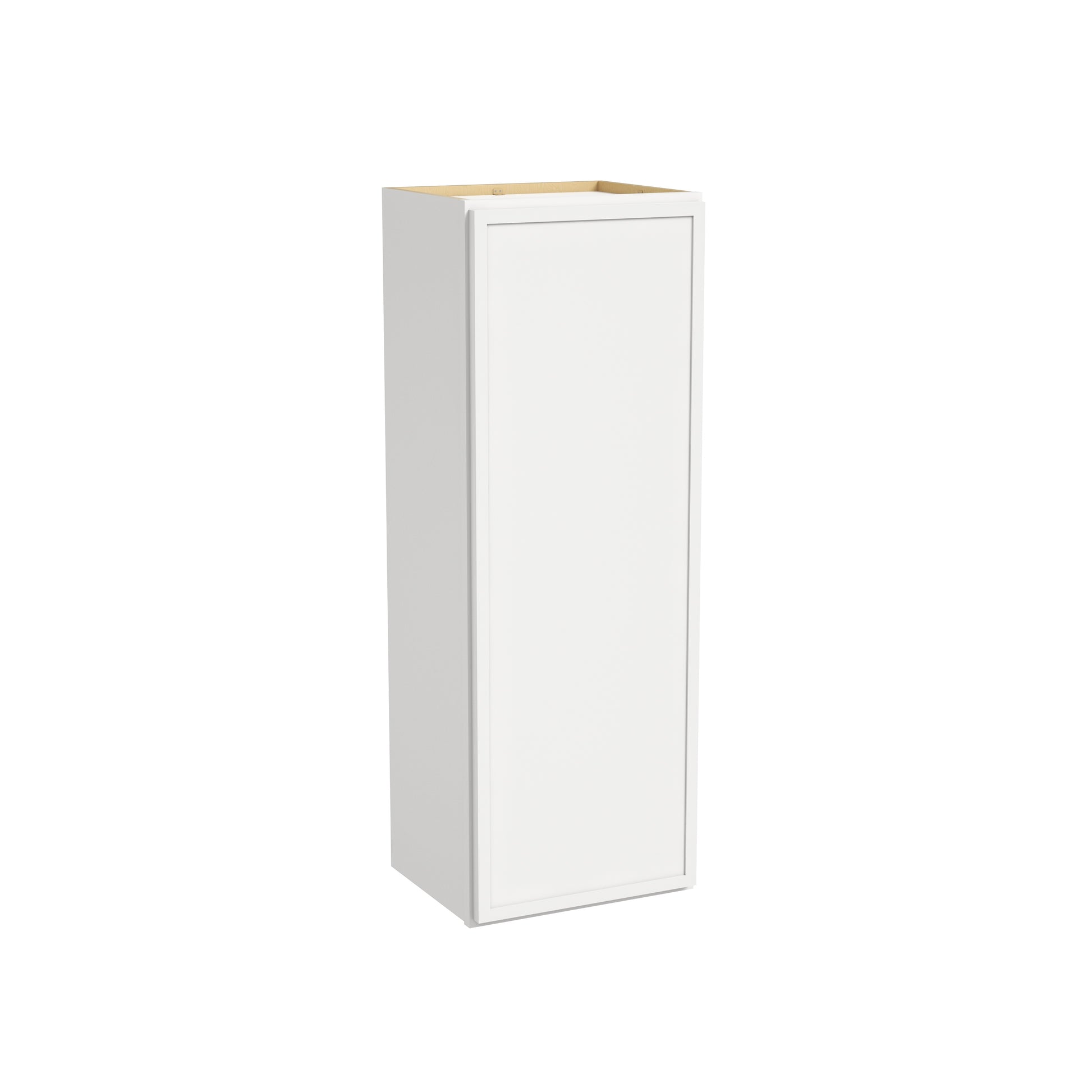Slim Dove White RTA 9"-21"W x 12"D x 42"H Wall Cabinet with 1 Door & 3 Shelves