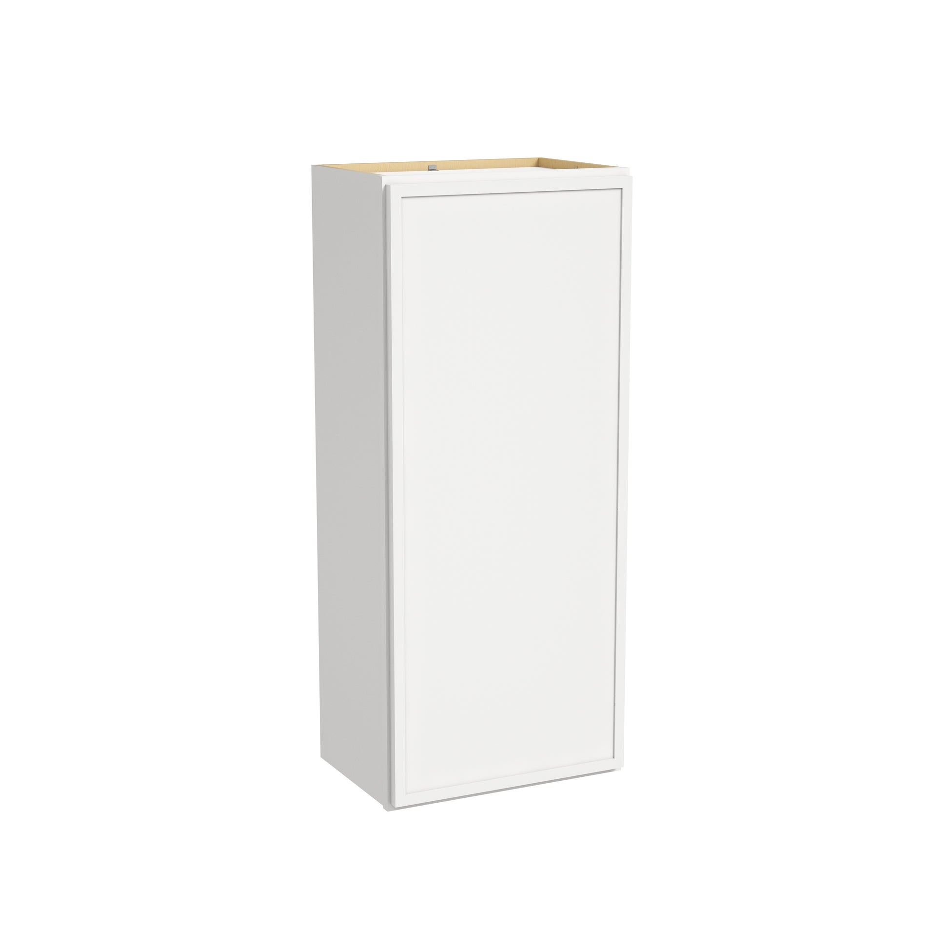 Slim Dove White RTA 9"-21"W x 12"D x 42"H Wall Cabinet with 1 Door & 3 Shelves